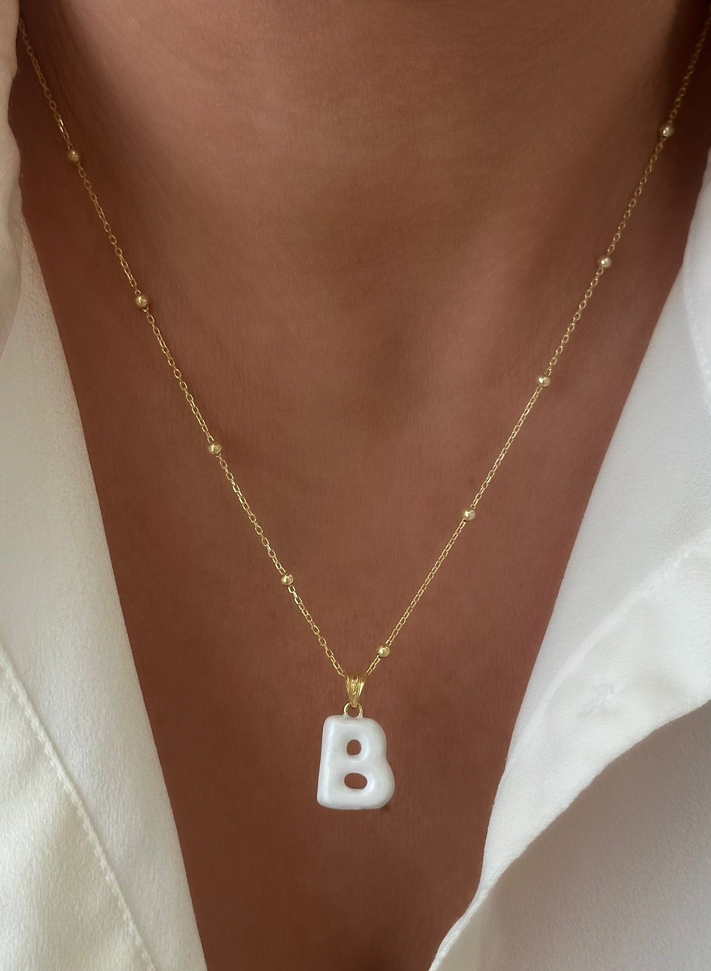 Baloon Letter Necklace, 3D Puff Bubble Initial, Colorful Enamel Initial Necklace, Enamel Pendant, Personalized Gifts, Enamel Jewelry, Gift for her, 925 Sterling Silver