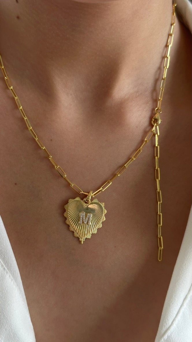 Dainty Name Necklace, Lariat Long Y Shaped Necklace, Drop Initial Gold Heart Pendant, Custom Letter Necklace, Personalize Jewelry Gift