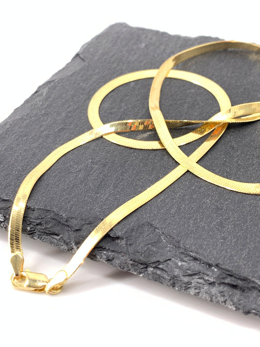 Herringbone Necklace Gold, Flat Snake Chain Necklace, Herringbone Chain Silver, Rose Gold Necklace, Layering Chain Necklace, Gift for her