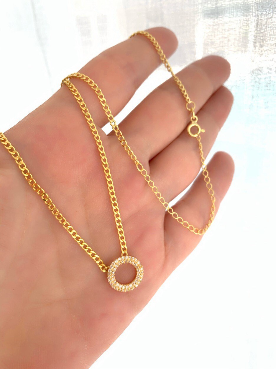 CZ Stone Necklace, Gemstone Choker, Pav Heart Charm, Star Pendant, Minimalist Layering Necklace, Birthday Gift for her, 925 Sterling Silver