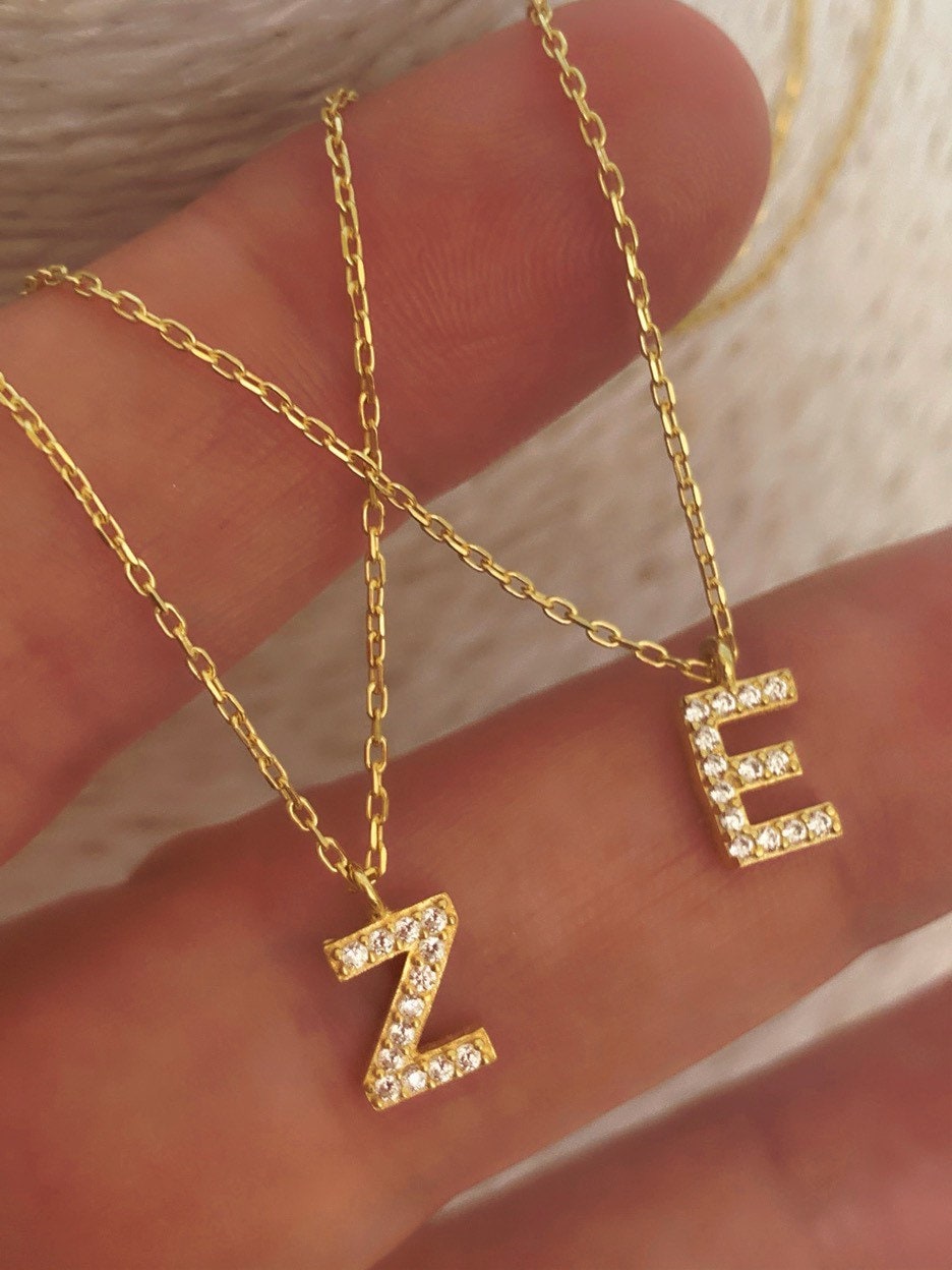 Two Initial Necklace Set, Double Letter Necklace, Personalized Layered Necklace Set, Custom Initial, Personalized gifts, Layered and Long