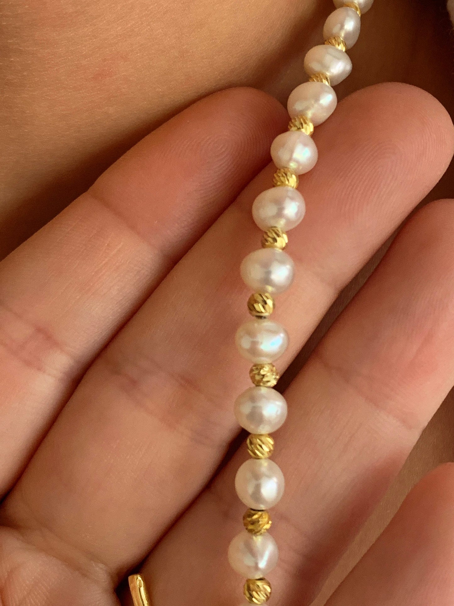 Half Pearl Necklace, Half Pearl Half Chain Necklace Pearl Choker, Gold Toggle Necklace, Paperclip Chain Necklace, Freshwater Pearl Chain