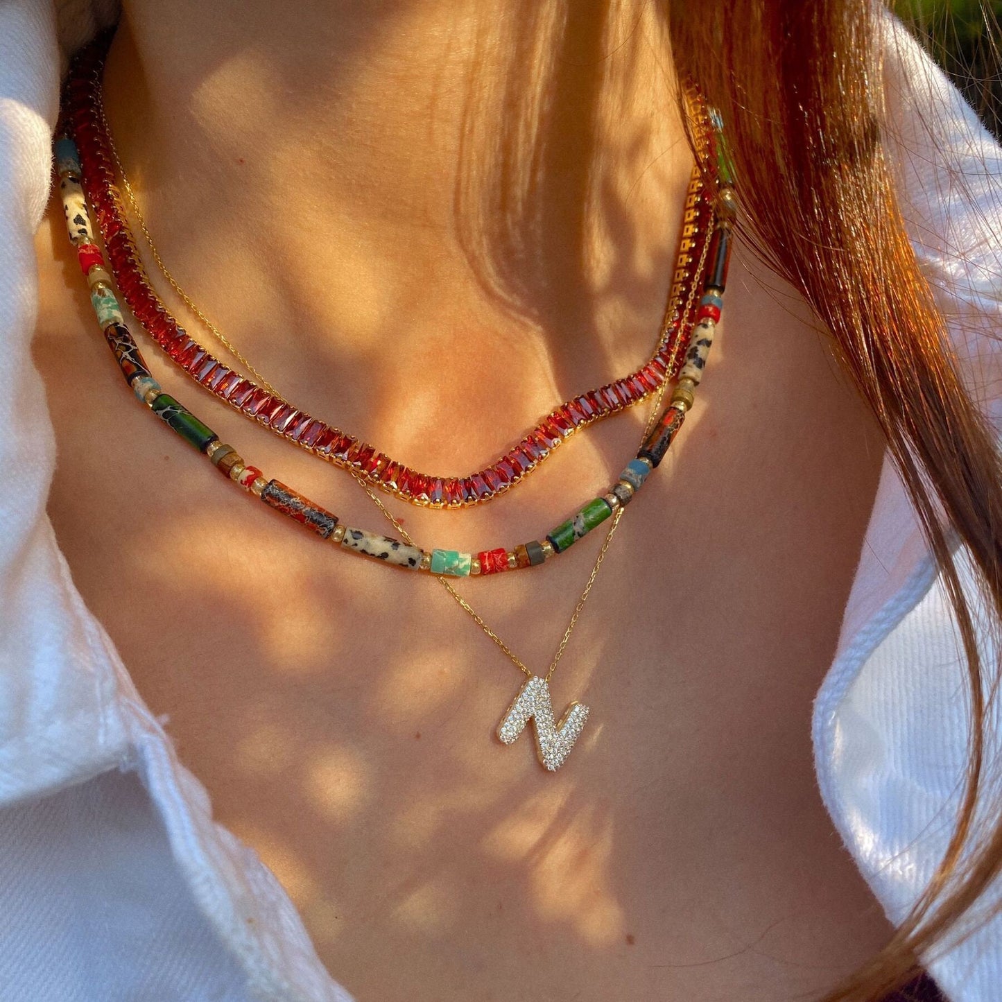 Bubble Letter Necklace Women, Initial CZ Diamond Pendant Necklace, Custom Balloon Letter Gold Necklace 14K Gold Plated Personalized Jewelry Gift Girls 925 Sterling Silver