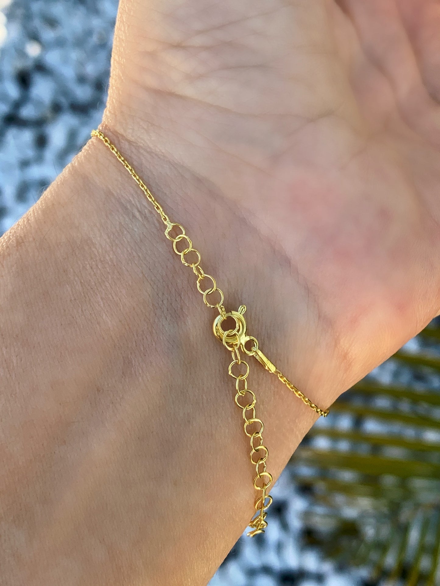 Custom Hand Chain Named bracelet with CZ stone, Personalized Initial Hand Bracelet, Name Ring Slave Bracelet, Personalized Gifts for her