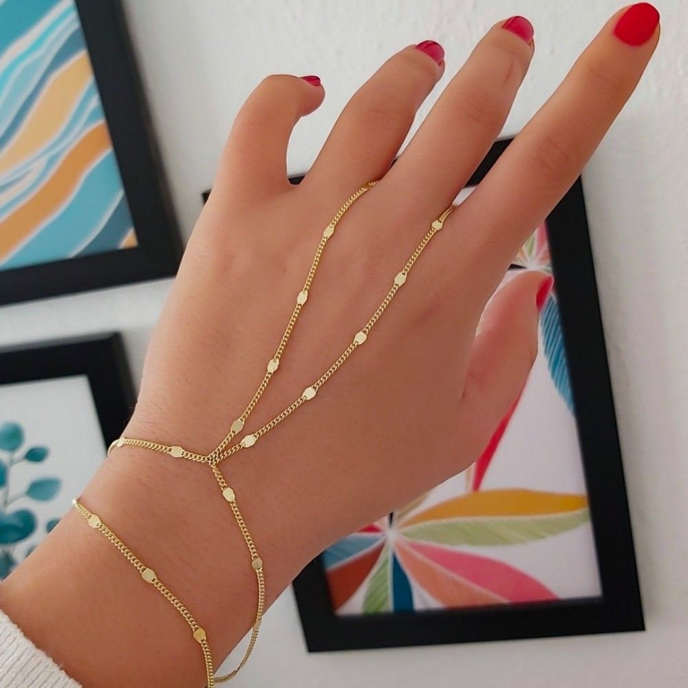 Hand Chain Bracelet, Chain Bracelet 925 Silver, Slave Bracelet, Finger bracelet, Back Hand Bracelet, Adjustable Bracelet, Finger Bracelet