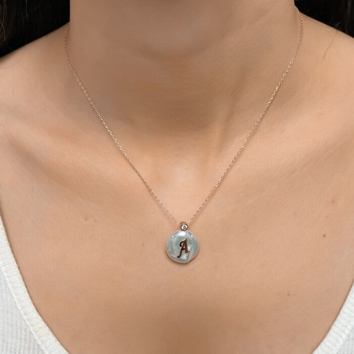 Pearl Necklace, Initial Pearl Necklace, Pearl Letter Necklace, Pearl Name Necklace Choker, Personalized Gifts, Personalized Pearl Jewelry