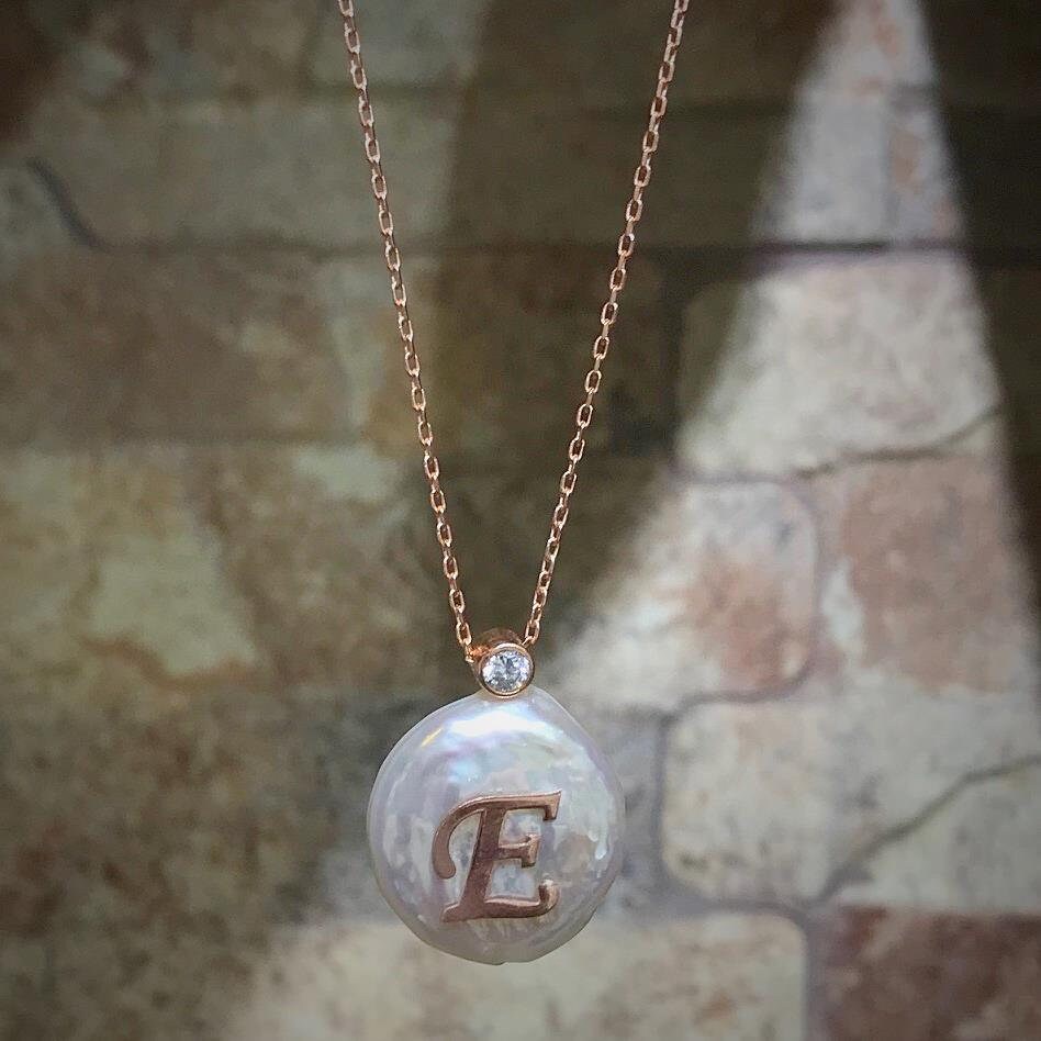 Pearl Necklace, Initial Pearl Necklace, Pearl Letter Necklace, Pearl Name Necklace Choker, Personalized Gifts, Personalized Pearl Jewelry