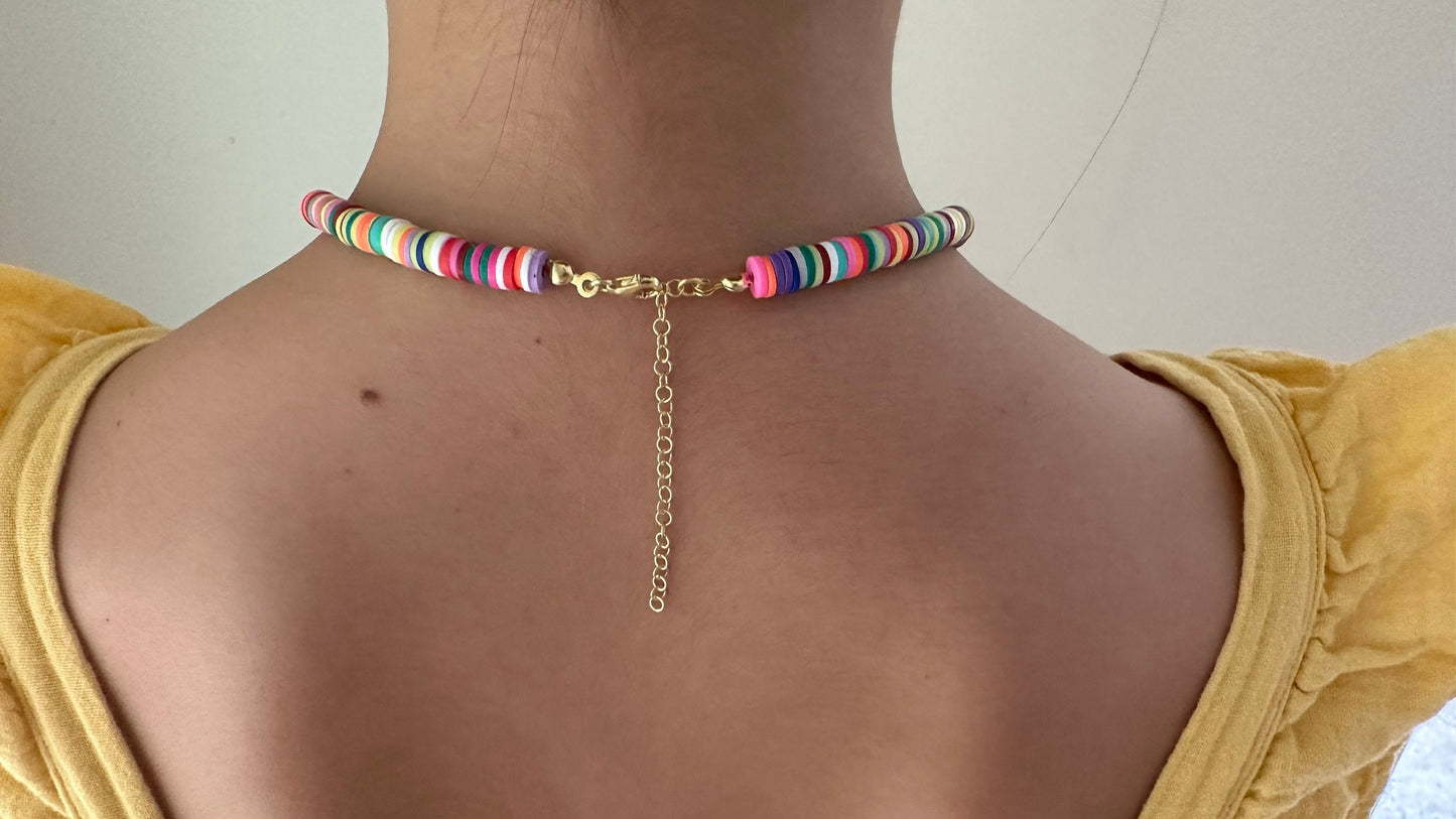 Little Girl Name Necklace, Kids Name Necklace, Rainbow Necklace, Fimo Necklace, Children Nameplate, Kids Jewelry Personalized gift for kids