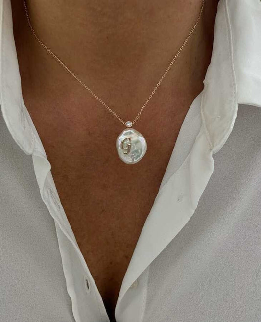 Pearl Necklace, Initial Pearl Necklace, Pearl Letter Necklace, Pearl Name Necklace Choker, Personalized Gifts, Personalized Pearl Jewelry
