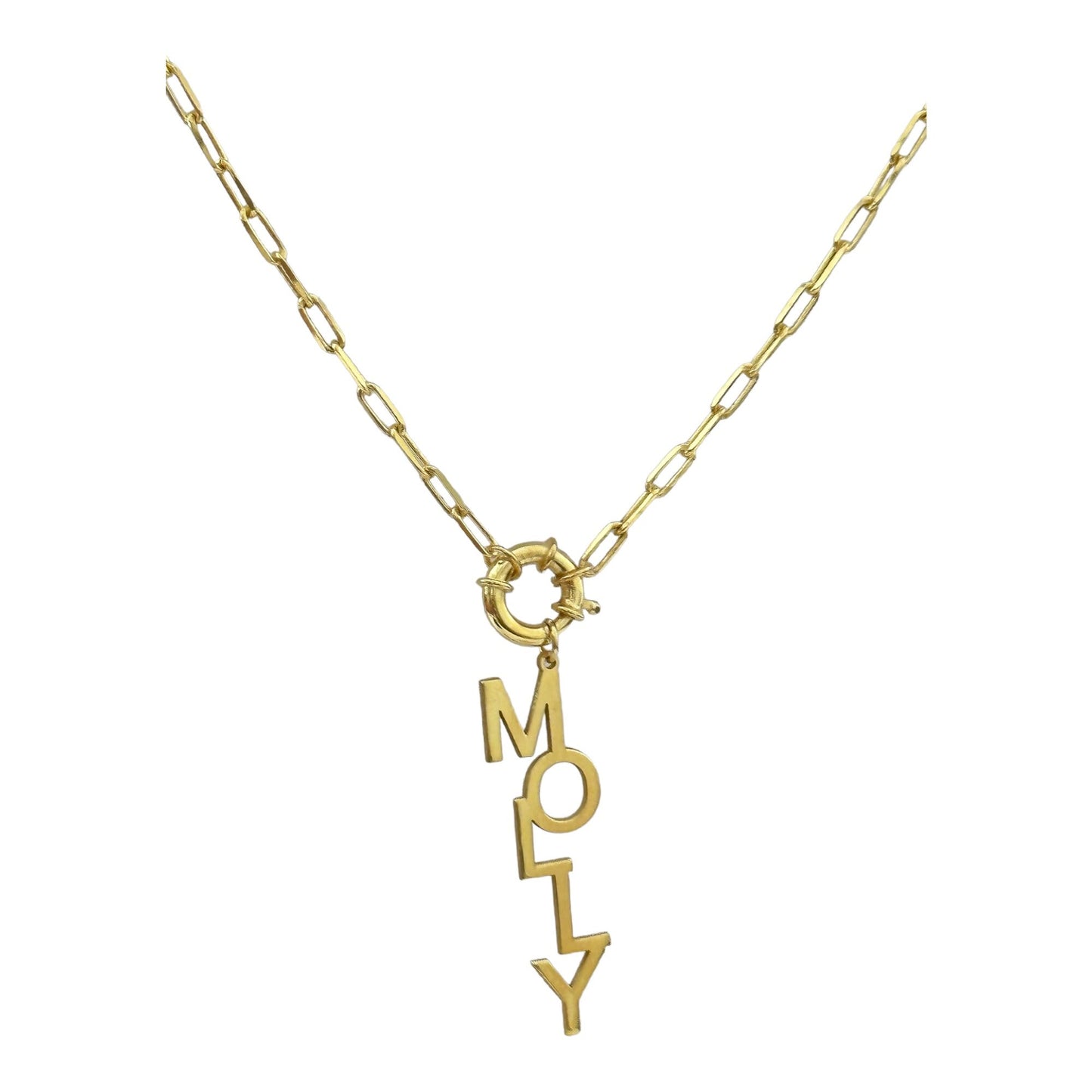 Vertical Name Necklace Gold, Drop Name Necklace, Vertical Name Pendant, Long Y Necklace, Lariat Necklace, Personalized Gifts, Custom Jewelry