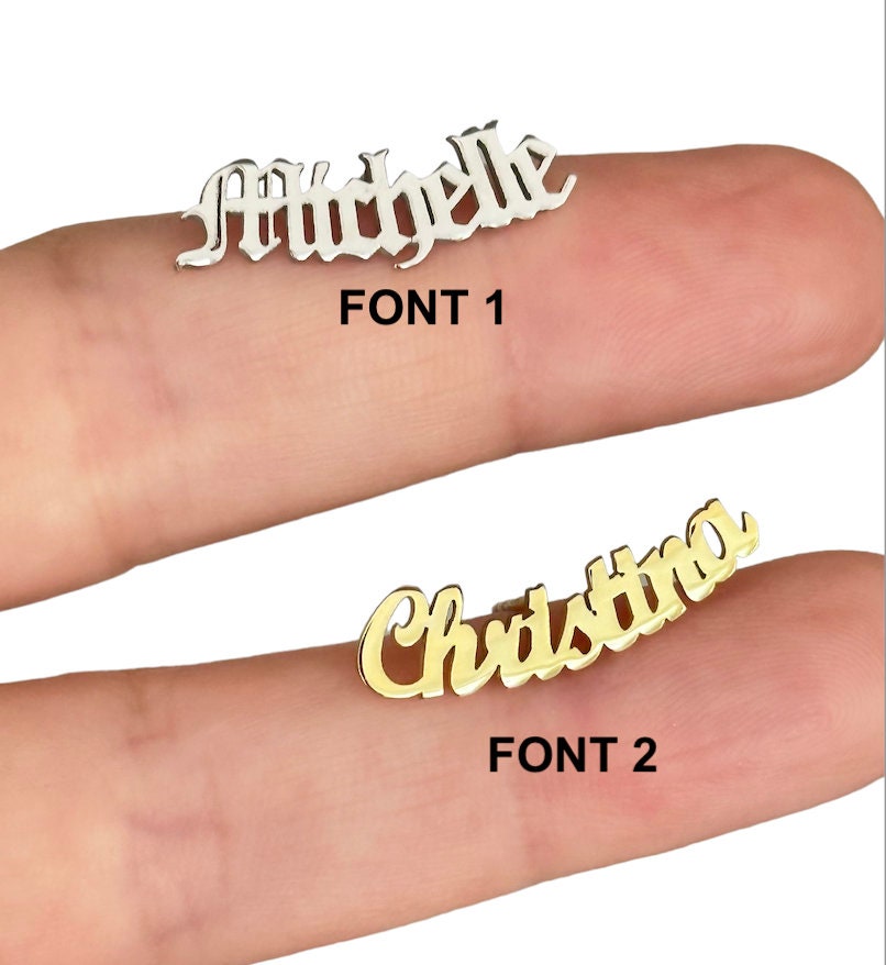 Name  Earring Stud, Custom Name Earrings, Personalized Earrings Silver, Stud Earrings, Name Earrings Gold, Customized Gift for Her