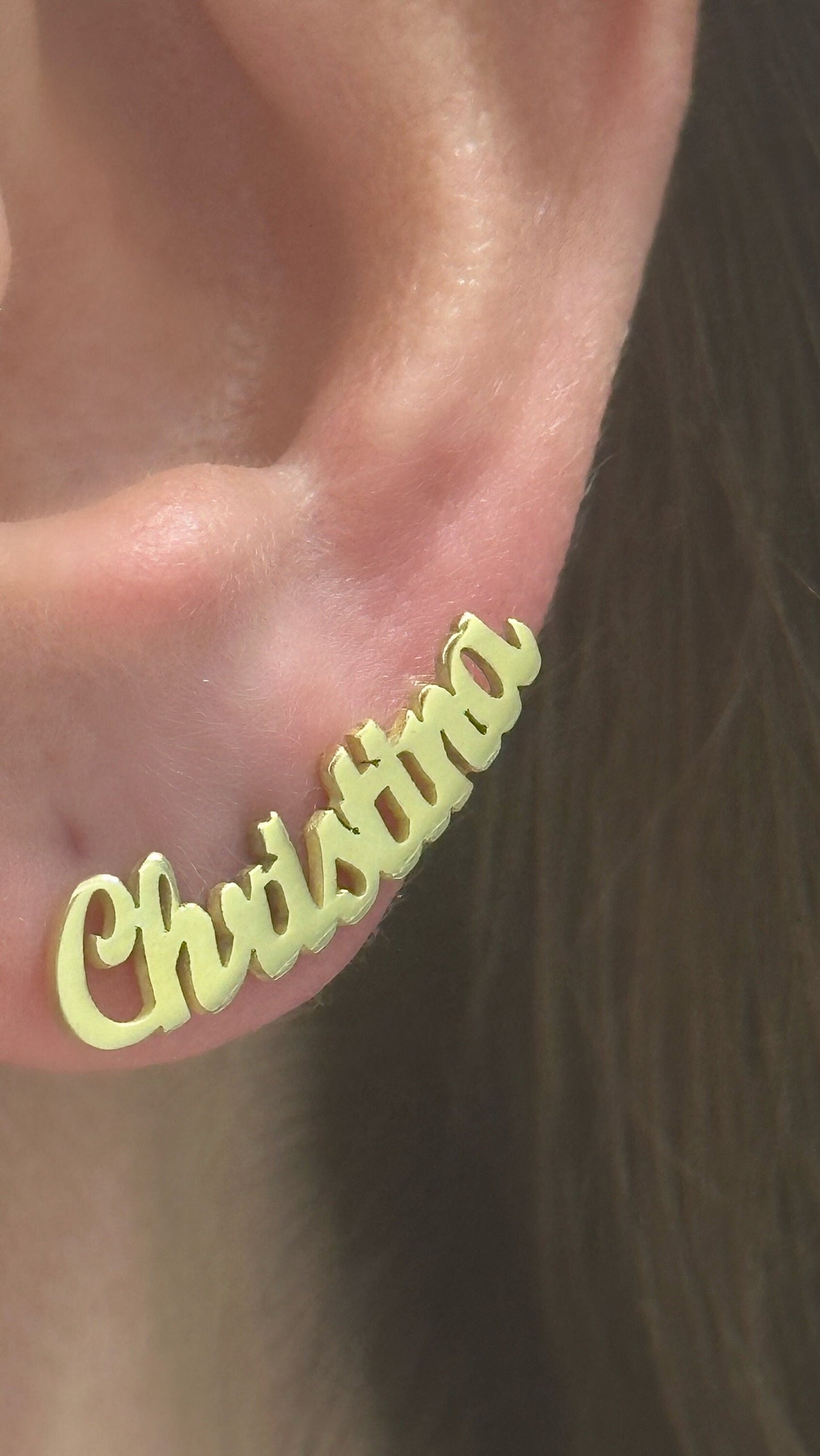 Name  Earring Stud, Custom Name Earrings, Personalized Earrings Silver, Stud Earrings, Name Earrings Gold, Customized Gift for Her