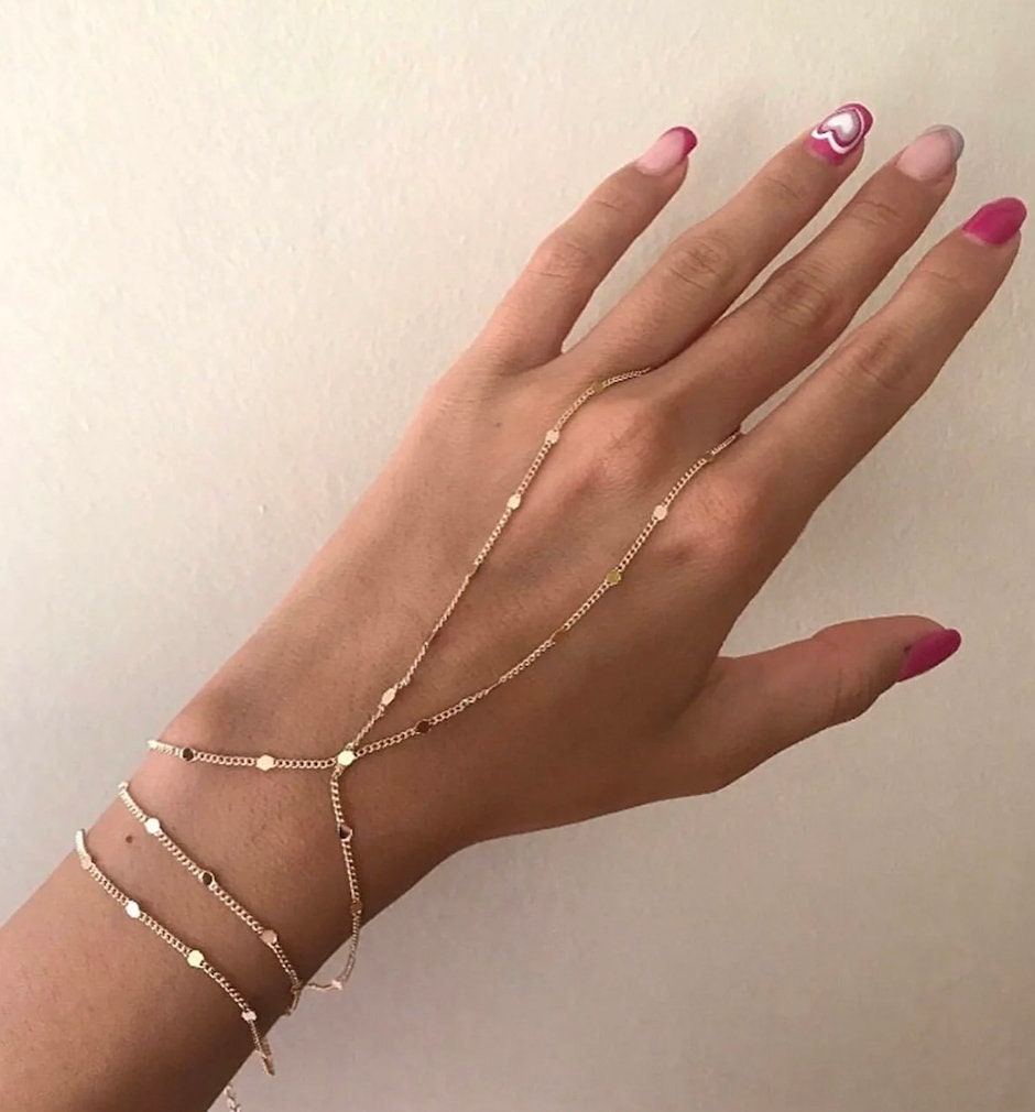 Hand Chain Bracelet, Chain Bracelet 925 Silver, Slave Bracelet, Finger bracelet, Back Hand Bracelet, Adjustable Bracelet, Finger Bracelet