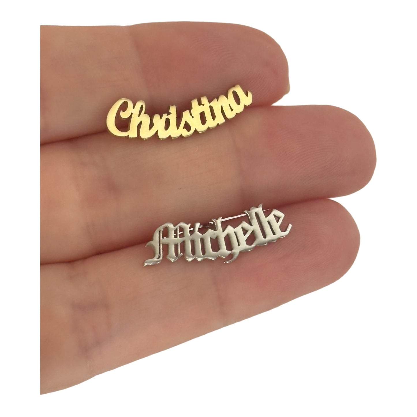 Name  Earring Stud, Custom Name Earrings, Personalized Earrings Silver, Stud Earrings, Name Earrings Gold, Customized Gift for Her