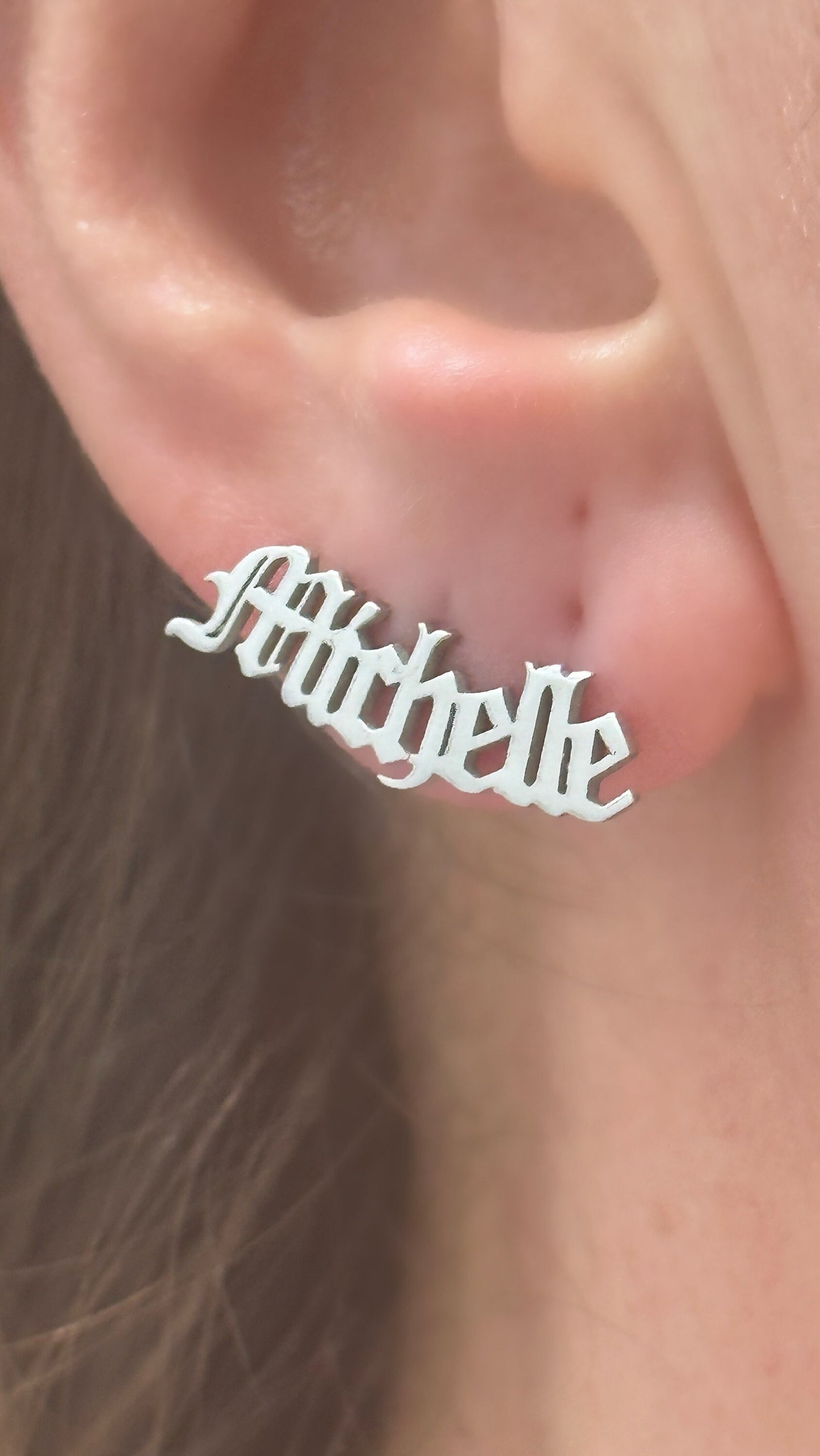 Name  Earring Stud, Custom Name Earrings, Personalized Earrings Silver, Stud Earrings, Name Earrings Gold, Customized Gift for Her