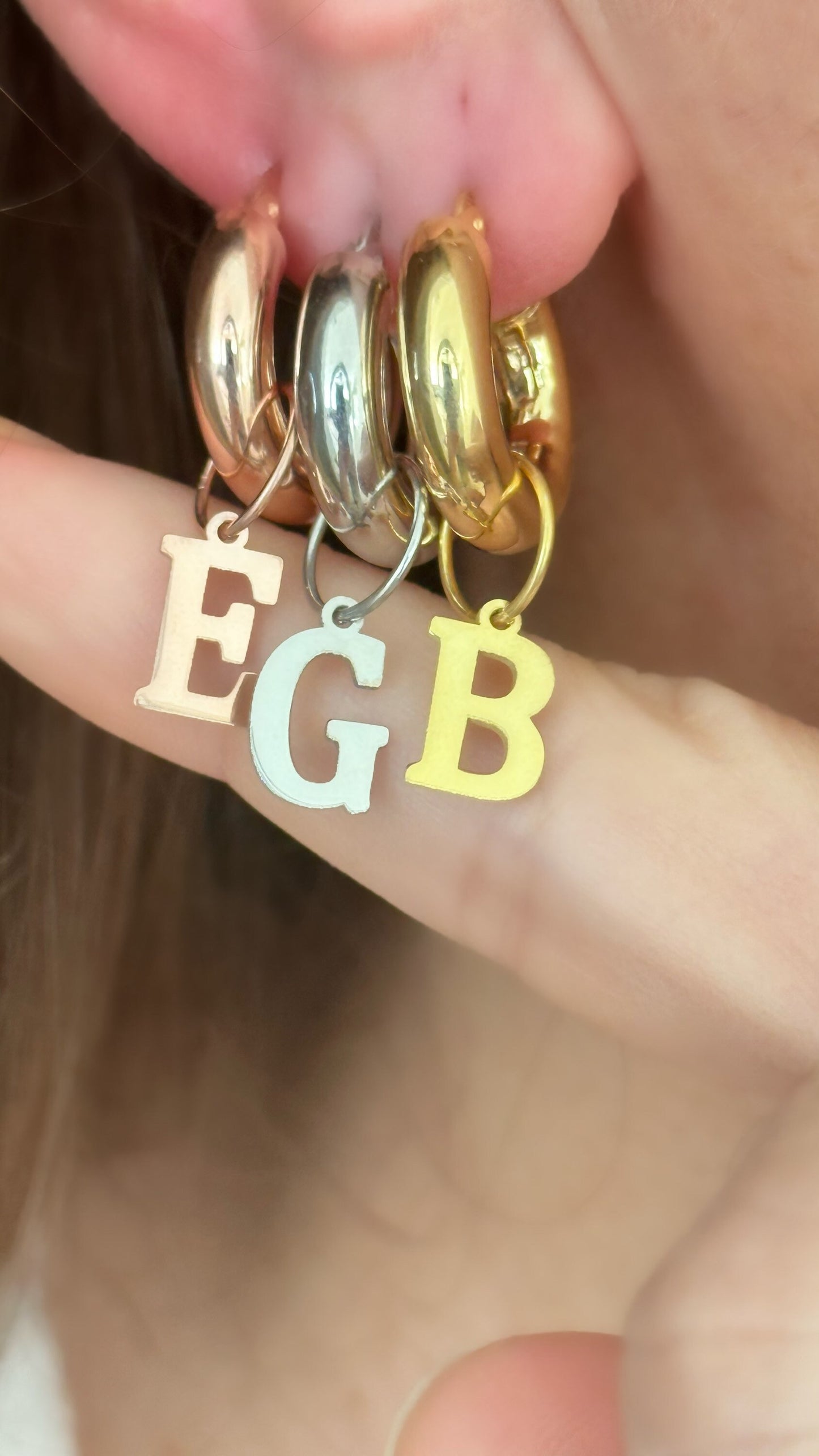 Initial Earring, Initial Hoop Earrings, Letter Hoop Earring, Huggie Earrings, Personalized Earring, Custom Hoops, Gift for her