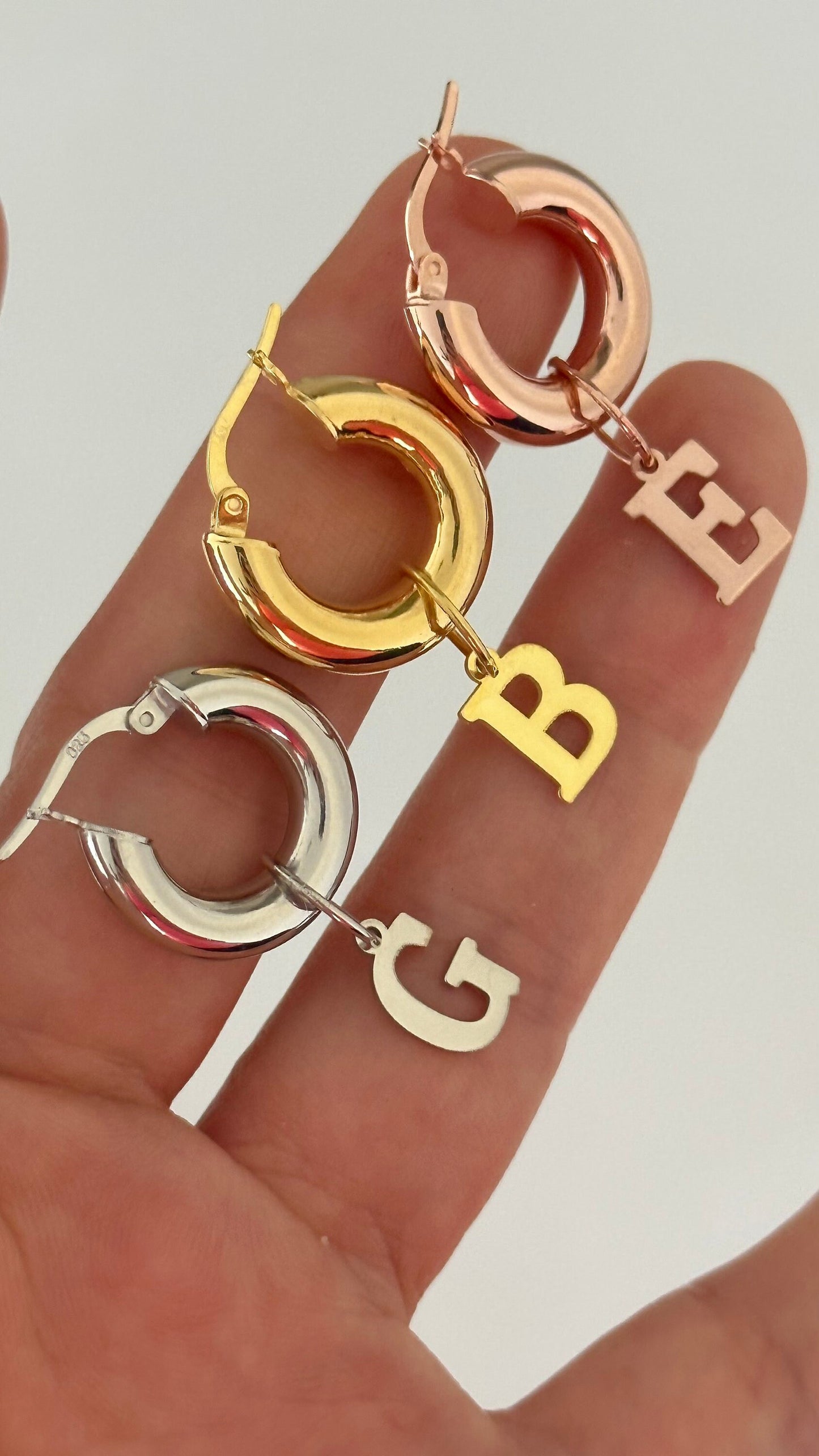 Initial Earring, Initial Hoop Earrings, Letter Hoop Earring, Huggie Earrings, Personalized Earring, Custom Hoops, Gift for her