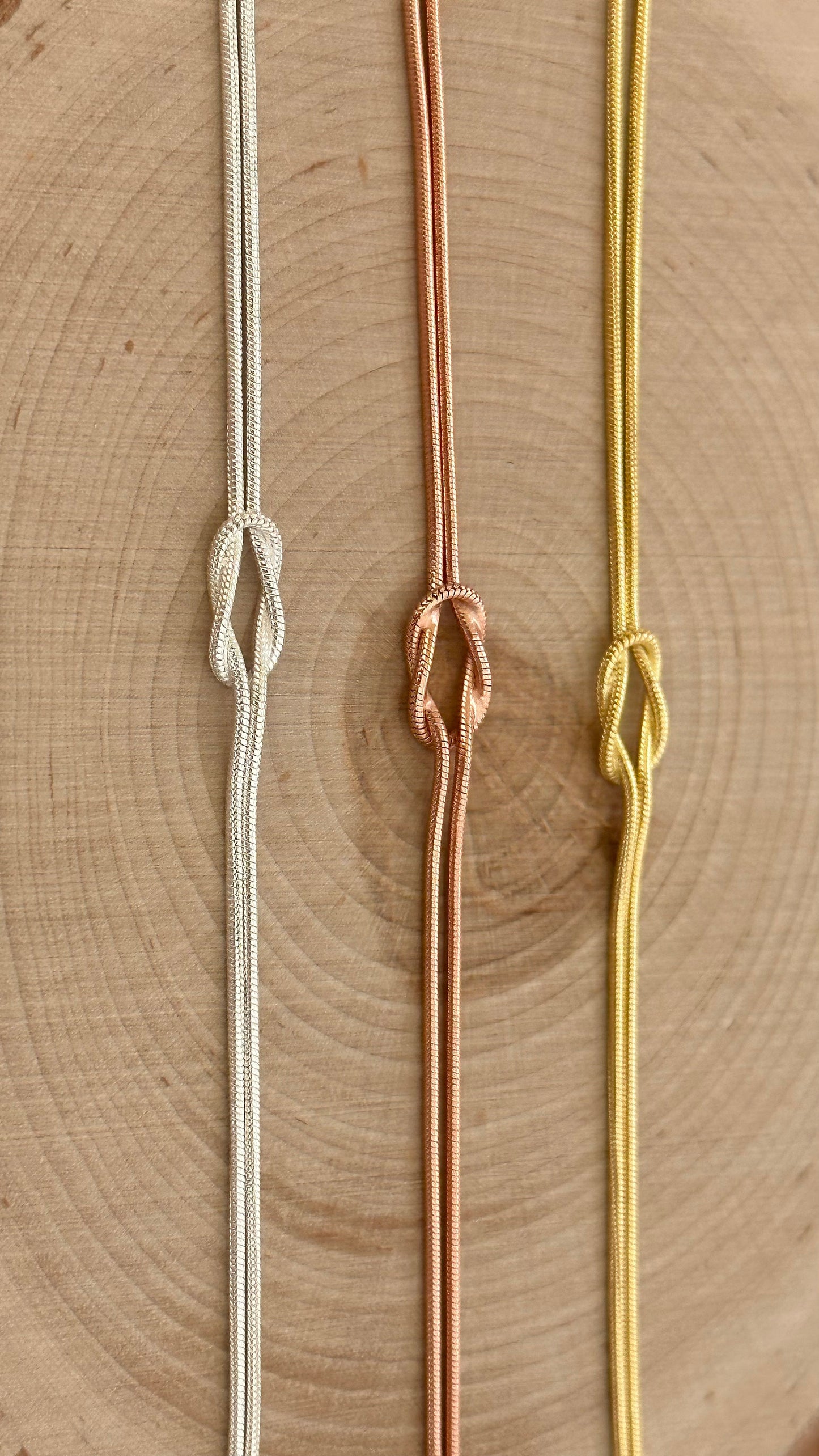 Love Knot Necklace, Double Chain Knot Necklace, Knot Choker, Everyday Minimalist Necklace, Endless Knot, Christmas Gift for her, Bridal Gift