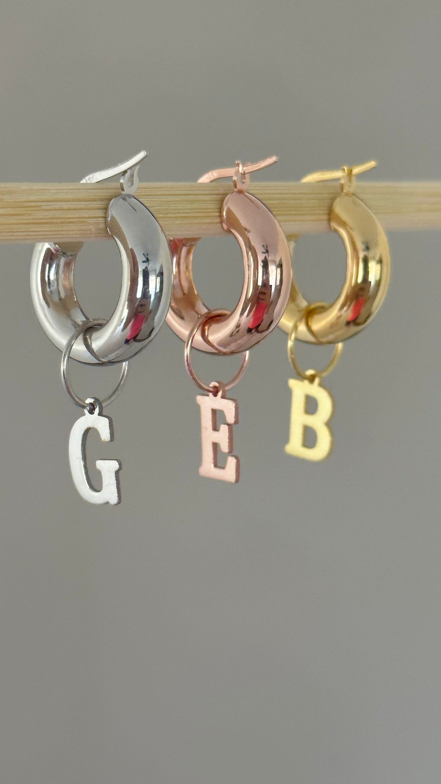 Initial Earring, Initial Hoop Earrings, Letter Hoop Earring, Huggie Earrings, Personalized Earring, Custom Hoops, Gift for her