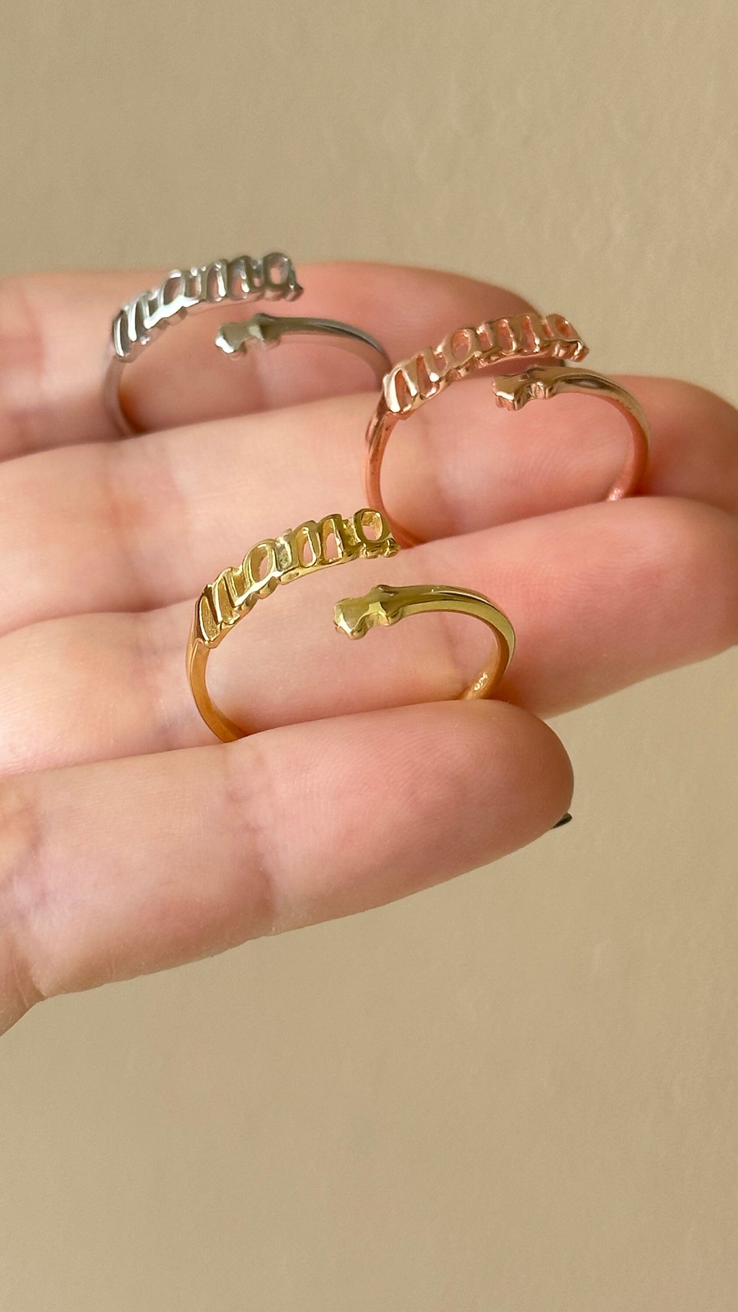 Dainty Mama Ring, Adjustable Mom Ring, Gift For Mom, Mama Ring, Gold Mama Ring, Sterling Silver Mama Ring, Mothers Day Gift Jewelry