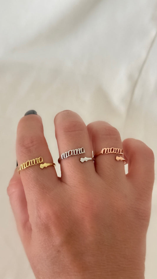 Dainty Mama Ring, Adjustable Mom Ring, Gift For Mom, Mama Ring, Gold Mama Ring, Sterling Silver Mama Ring, Mothers Day Gift Jewelry