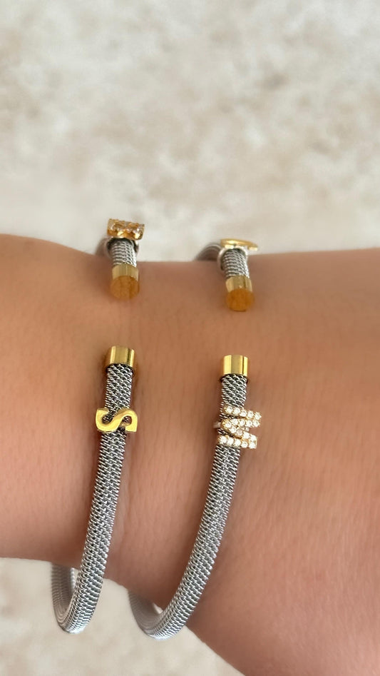 Initial Letter Cuff Bracelet Woman and Men, Personalized Couples Bracelet, Custom Name Bangle, Initial Jewelry, Personalized gift