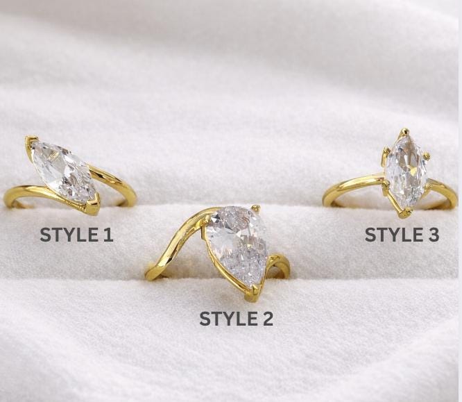 Adjustable dainty gold diamond rings
