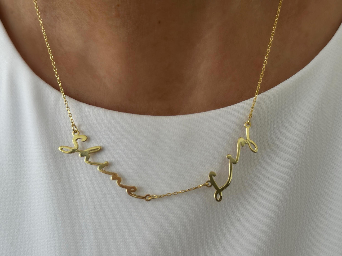 Custom 14K Gold Plated Name Necklace: Sterling Silver Family Jewelry