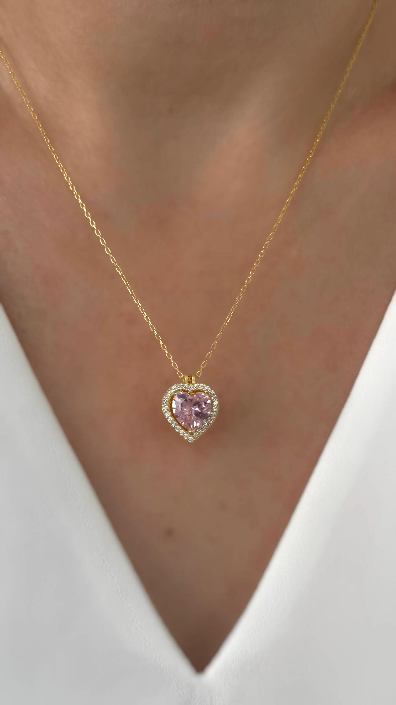 Custom Name Necklace: Engraved Heart Pendant Personalized Jewelry Gift Mom Wife Girlfriend