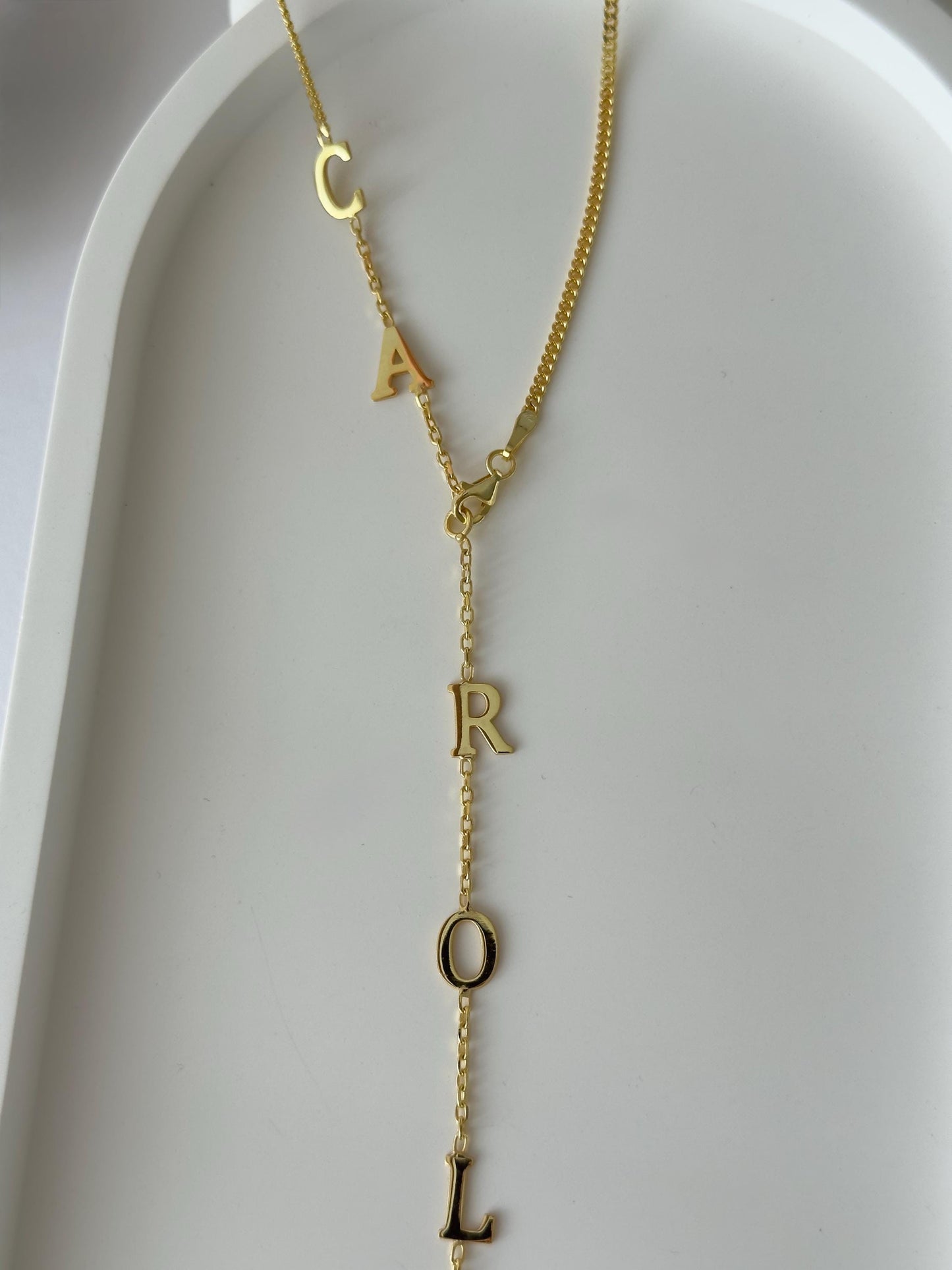 Lariat name necklace jewelry gift for mom sister wife girlfriend daughter