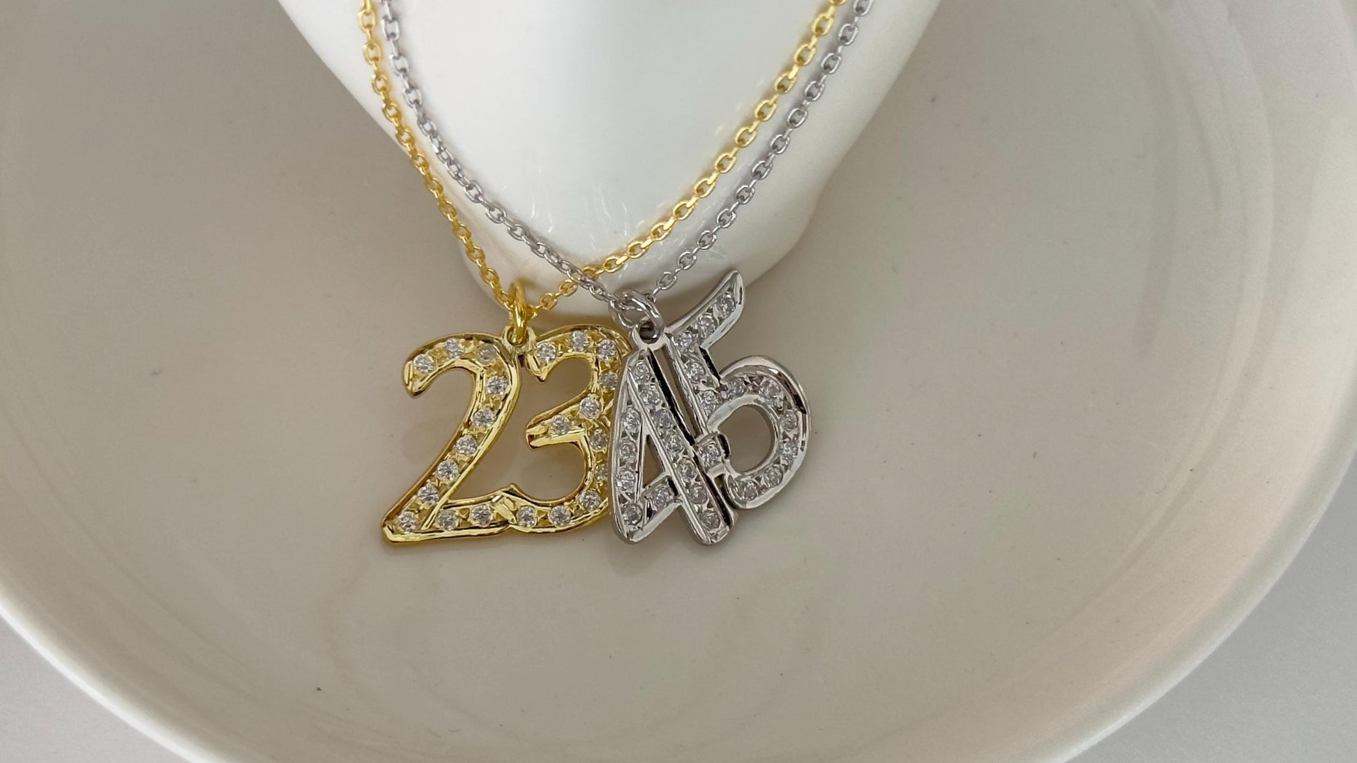 Custom Number Necklace Gold, Diamond Number Necklace, Crystal Number Pendant, Personalized Jewelry for Women, Date Necklace Sterling Silver, Handmade Jewelry