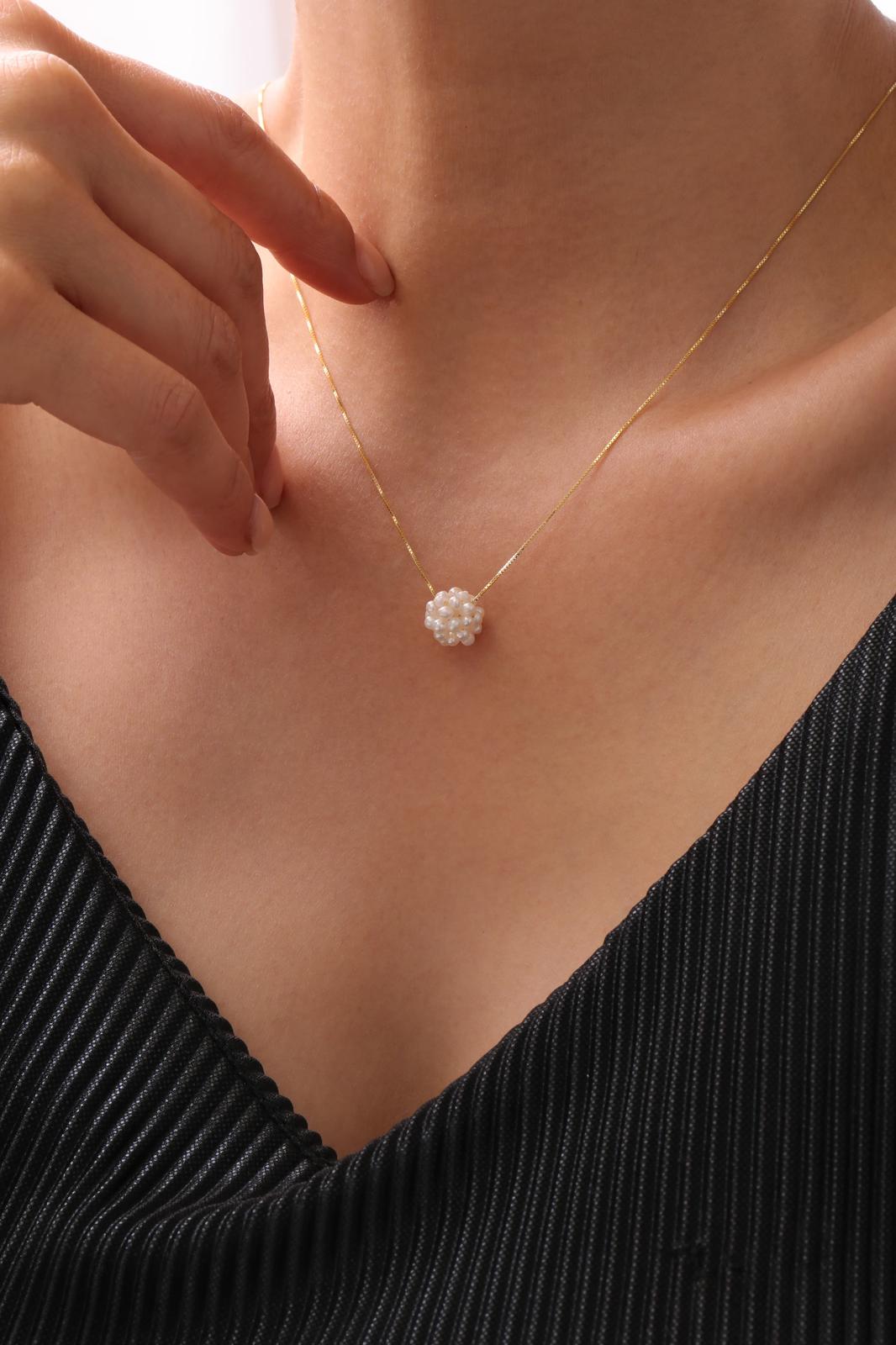 Dainty Pearl Necklace Minimalist Jewelry Gift 925 Sterling Silver Freshwater pearls 14k gold plated Handmade Jewelry, Wedding jewelry, Bridal gifts, bridesmaid gifts