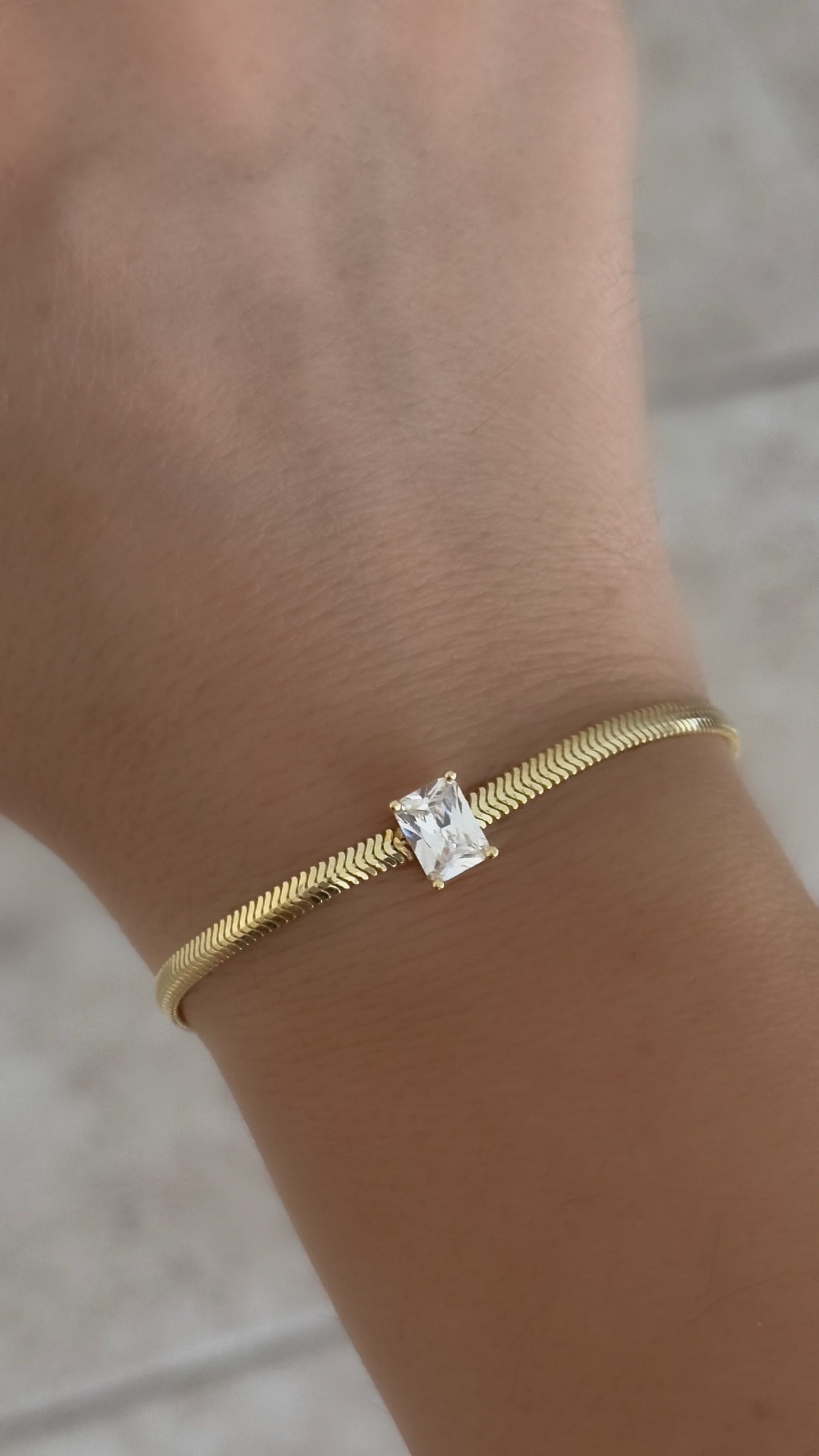 Dainty Bracelet Women, Baguette Bracelet, Diamond Bracelet, Gemstone Bracelet, Crystal Bracelet, 14K Gold Bracelet, Snake Chain Bracelet, Stackable Bracelet Gold, Silver Bracelet, 925 sterling Silver Handmade Jewelry , Gift for Her, gifts for women