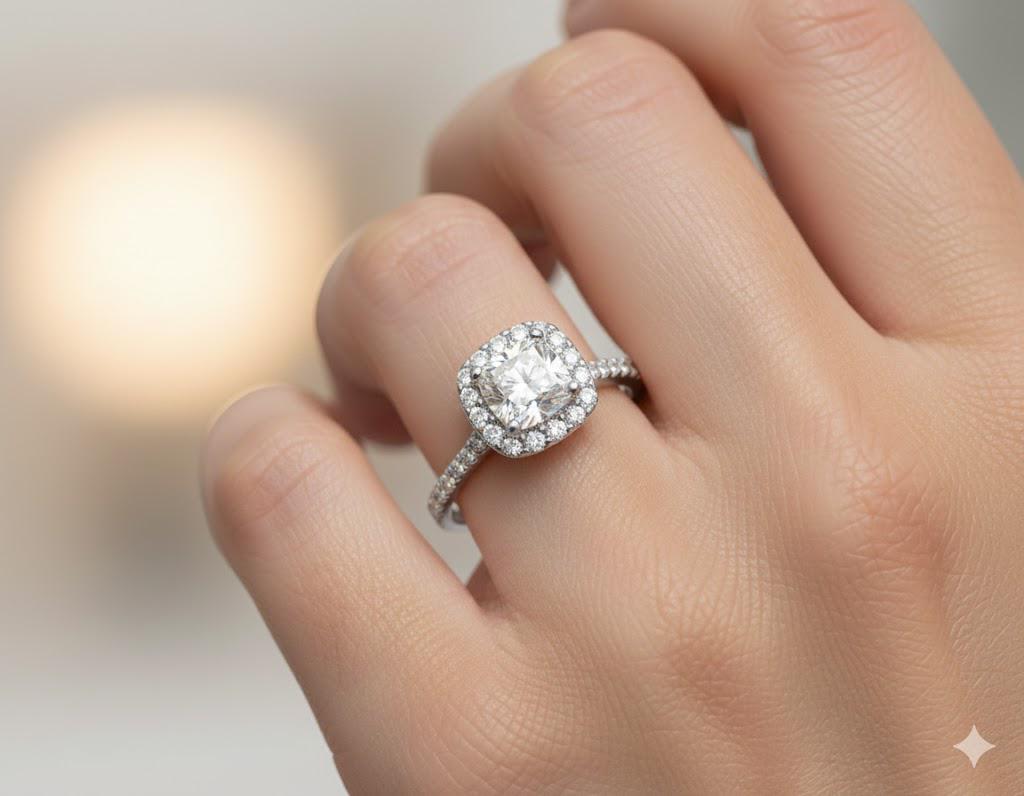 Gold Custom Initial Ring, Personalized CZ Sterling Silver Engagement Ring