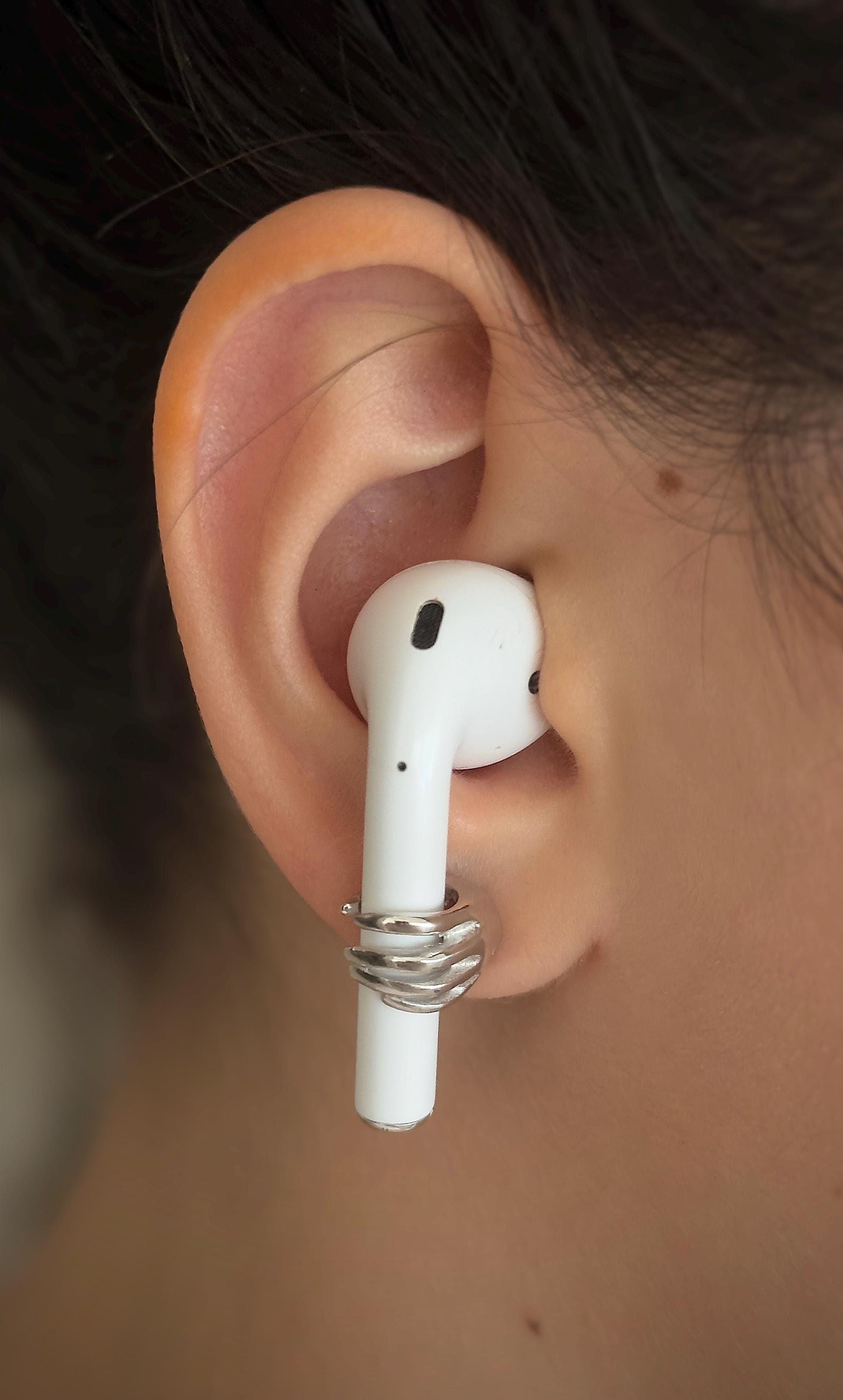 Gold Plated AirPod Earrings: 925 Sterling Silver Tech Jewelry Gift