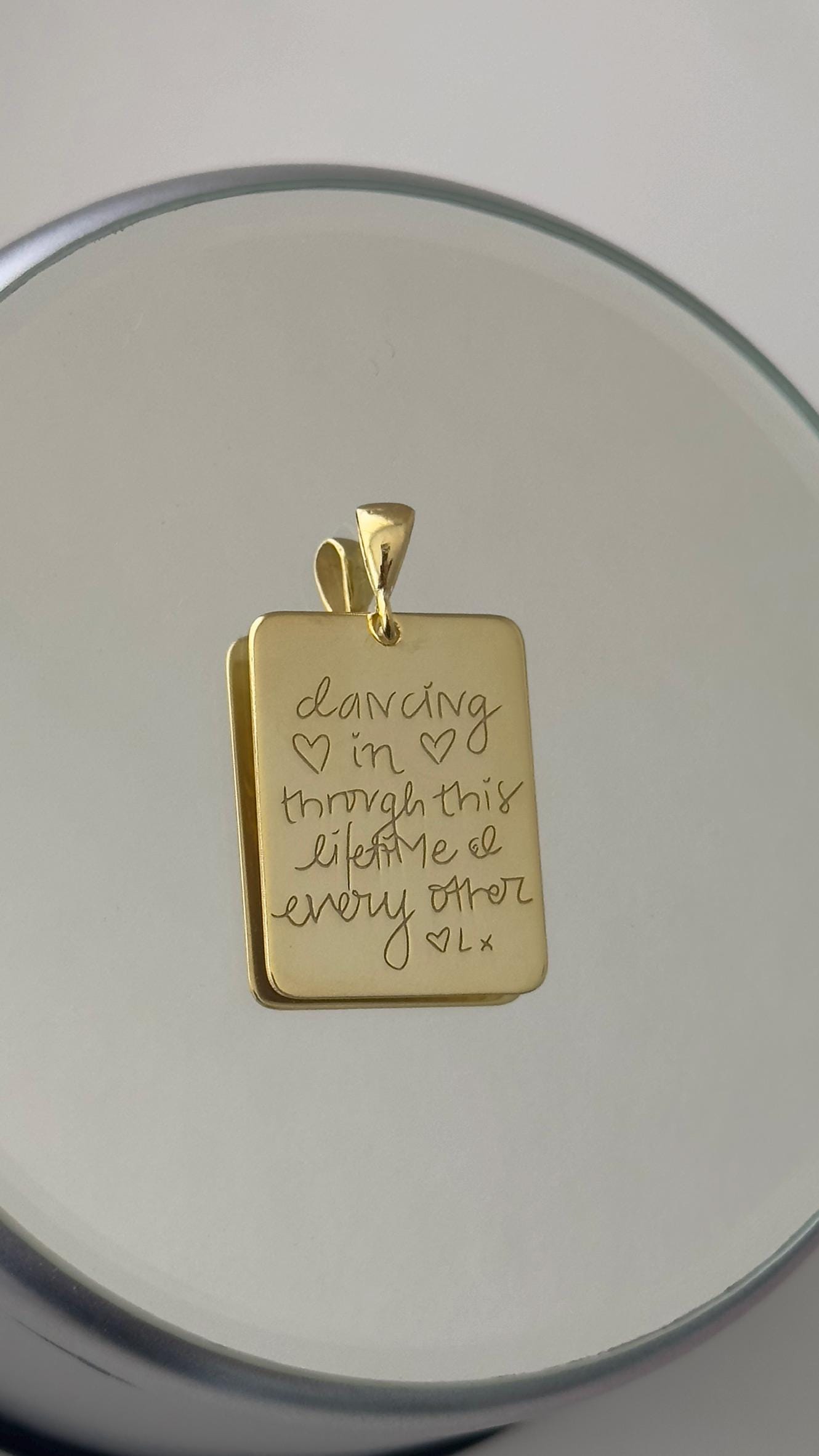 Handwriting Necklace, Custom Handwriting Necklace, 14k Gold Engraved Pendant, Personalized Signature Jewelry Gift 925 Sterling Silver, Handmade Jewelry