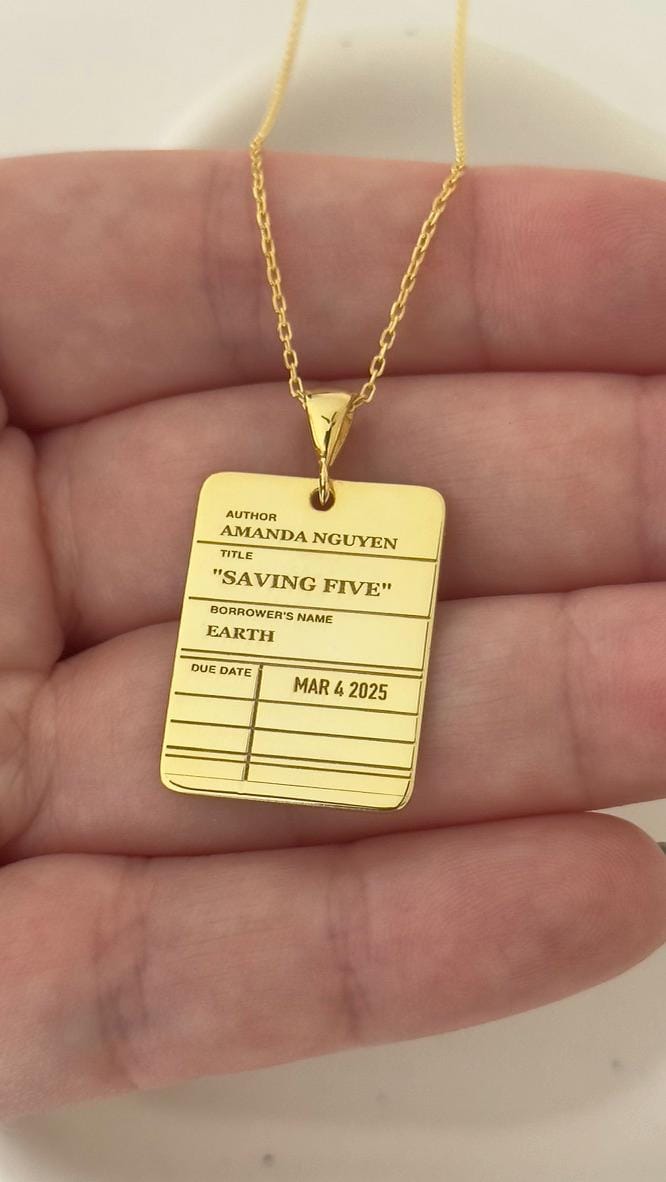 Handwriting Necklace: 14k Gold Plated Engraved Signature Pendant Jewelry Gift