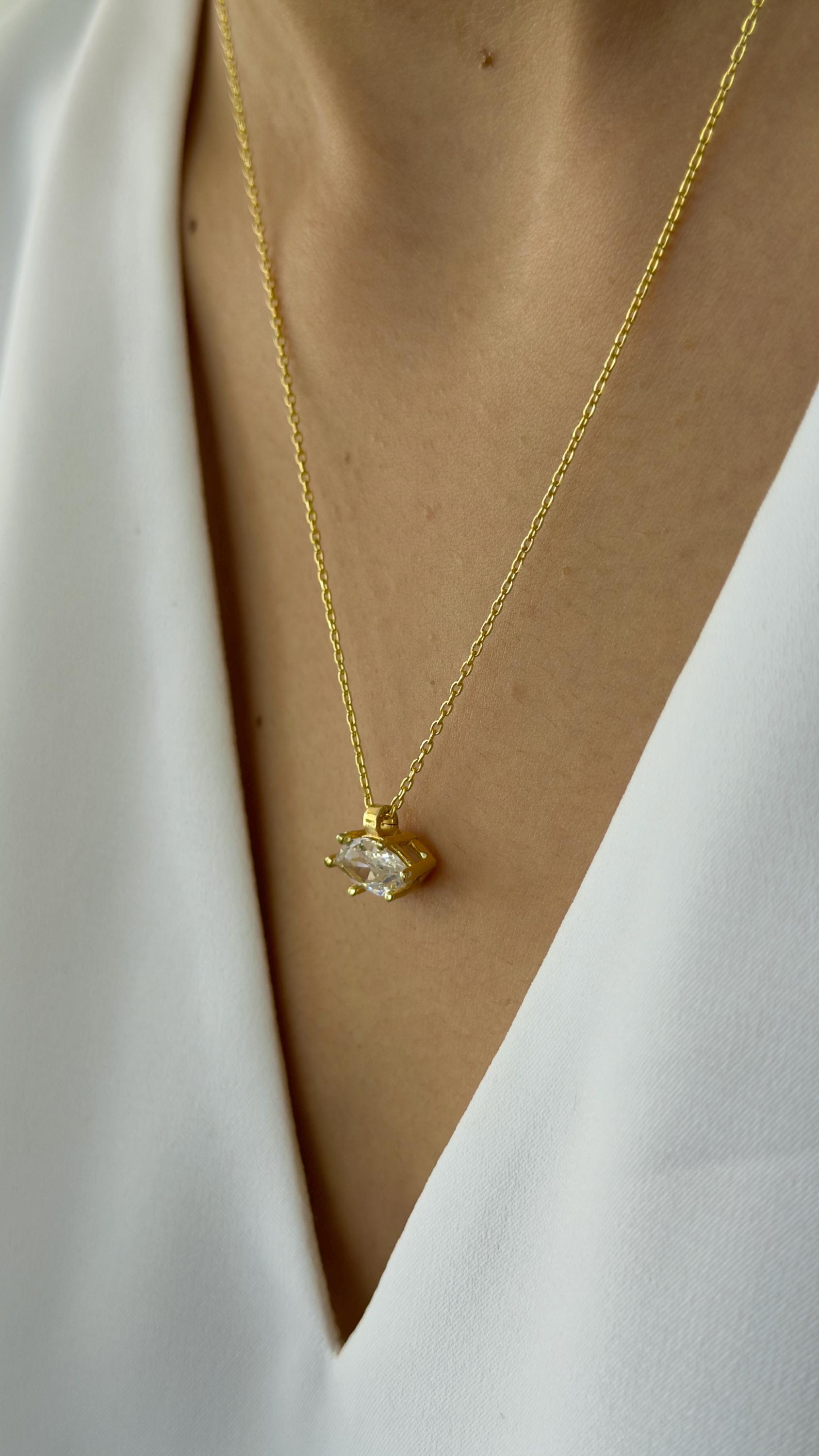 Everyday diamond necklace gift for girlfriend