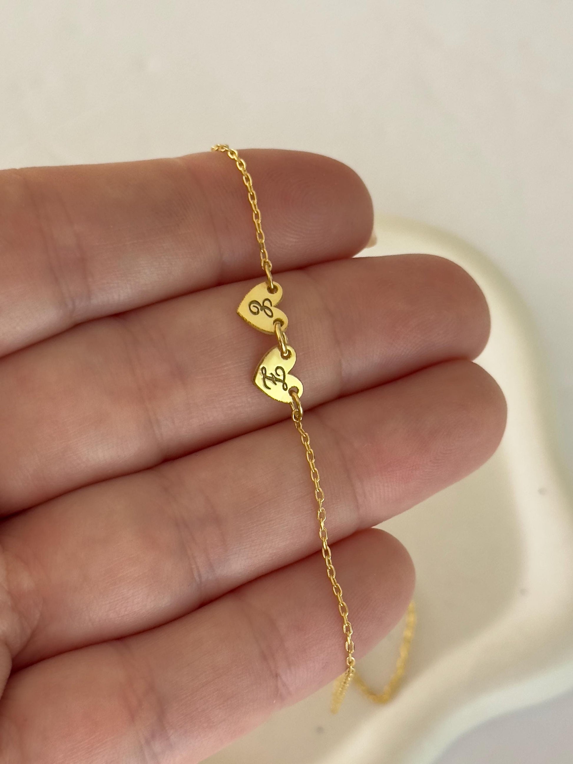 Personalized Sideways Initial Necklace: Heart Pendant,  Sterling Silver Custom Jewelry Gift