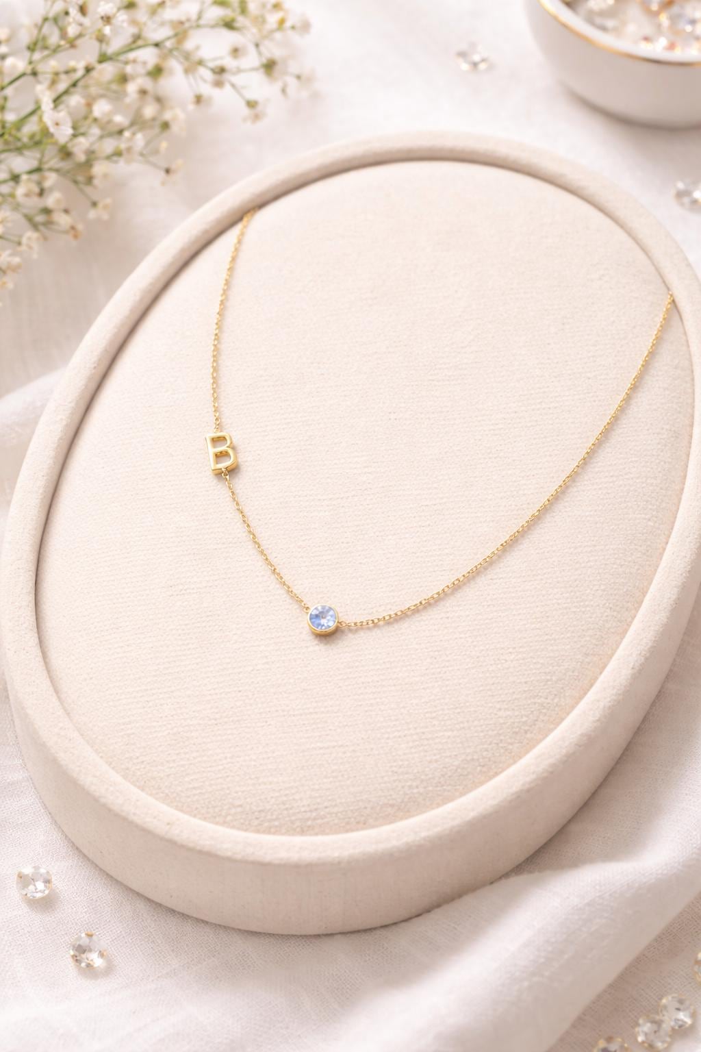 personalized birthstone necklace gift for women