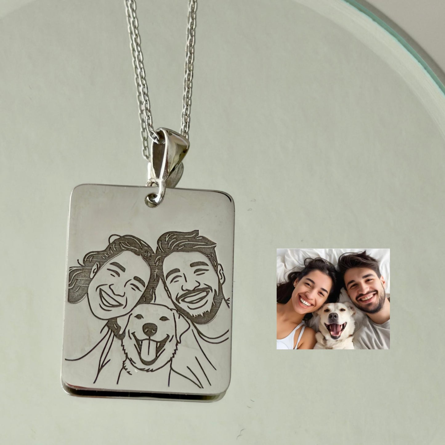 925 sterling silver photo necklace keepsake jewelry.