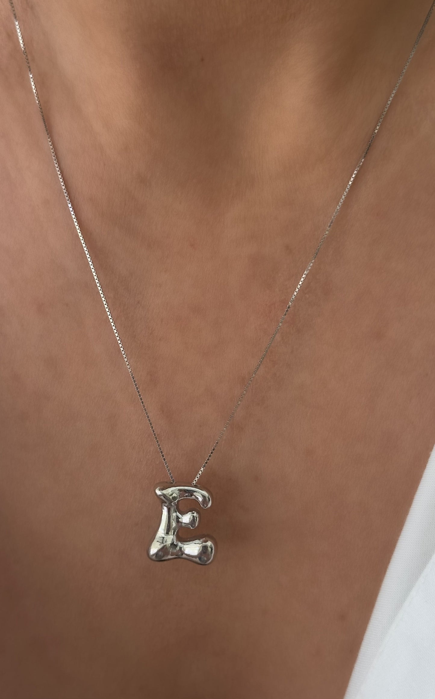 Bubble letter necklace everyday jewelry