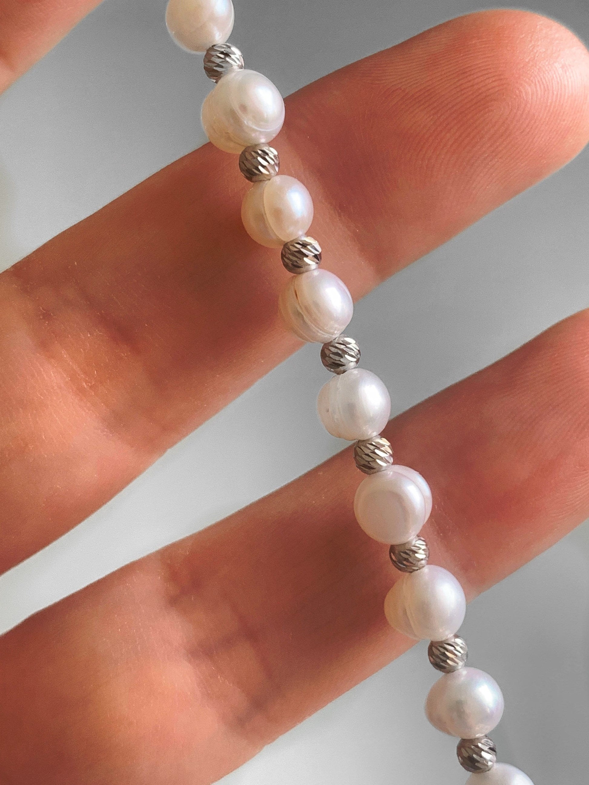 Sterling Silver Pearl Necklace: 14k Gold Paperclip Link Chain Necklaces Toggle Clasp