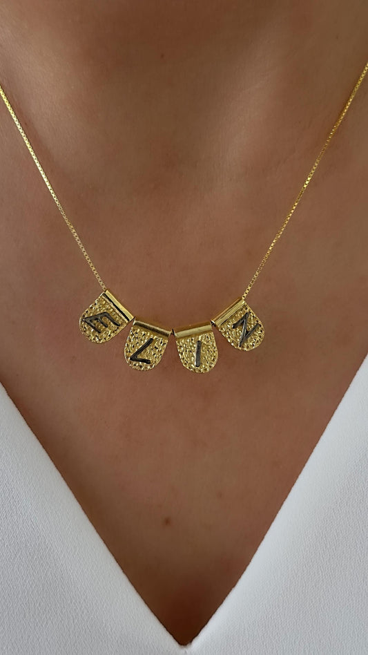 14k Gold Name Necklace Women, Dainty Custom Name Necklace, Personalized Name Jewelry, Gift for Mom, Personalized Gift, 925 Sterling Silver