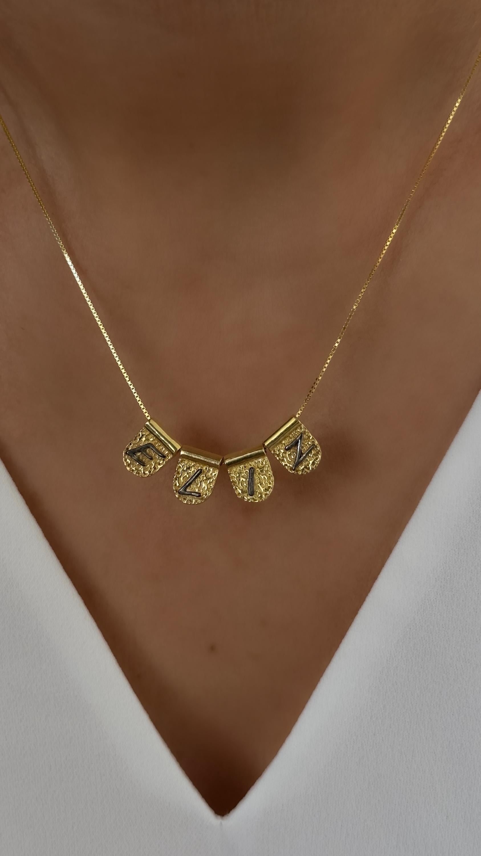 14k Gold Custom Name Necklace: Dainty Personalized Jewelry