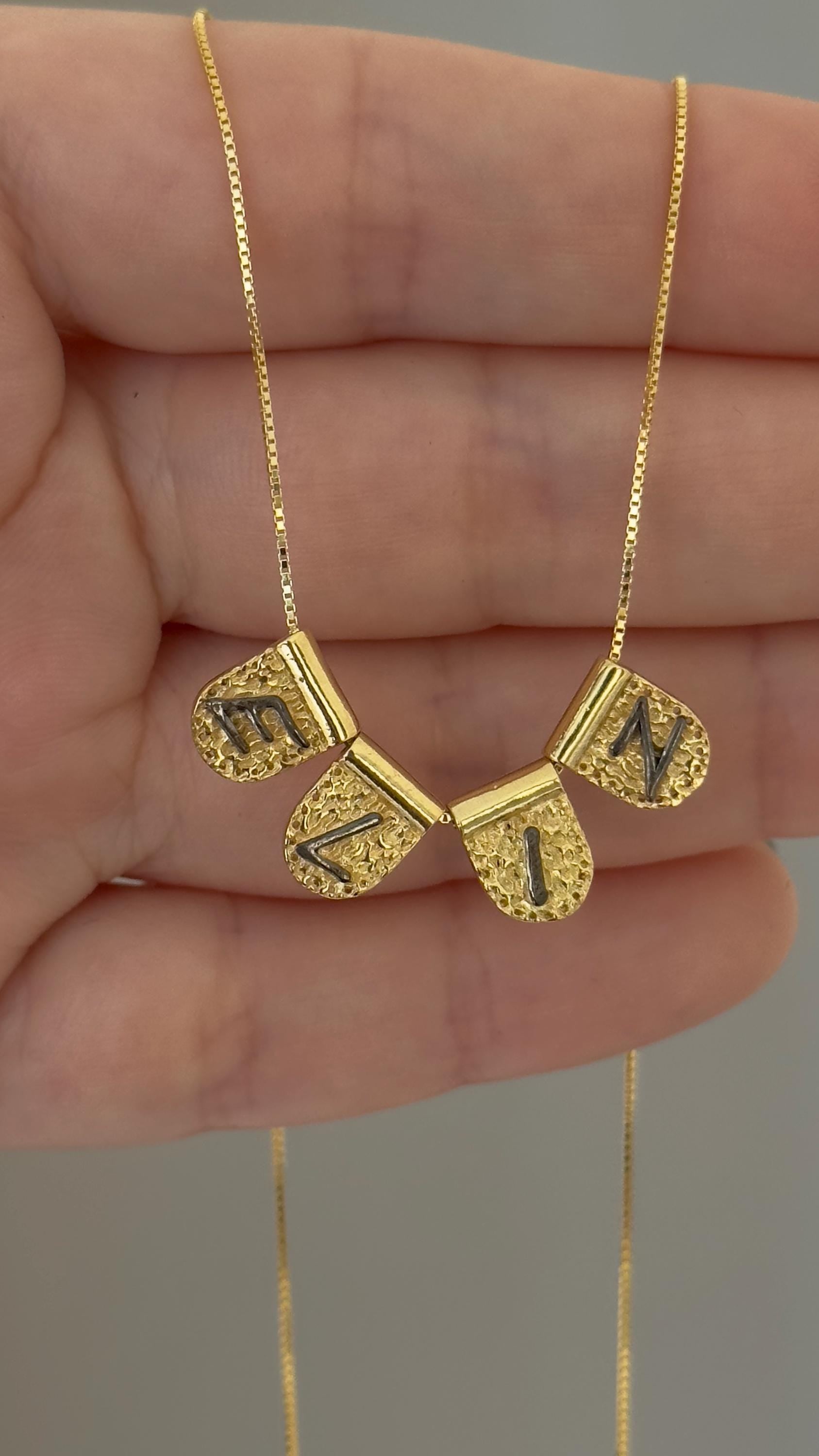 14k Gold Custom Name Necklace: Dainty Personalized Jewelry