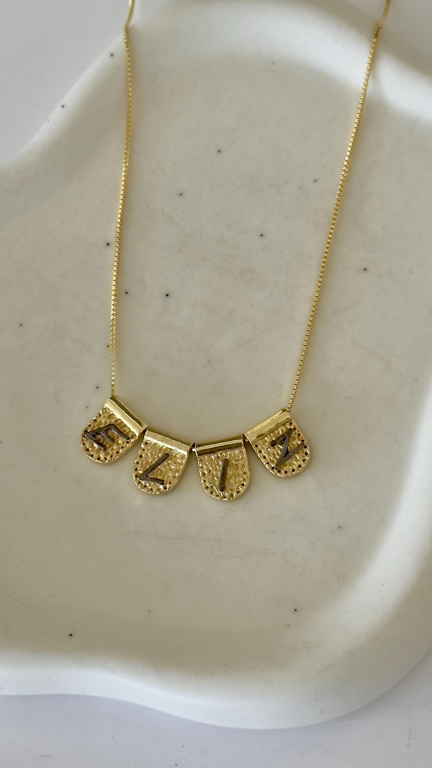 14k Gold Custom Name Necklace: Dainty Personalized Jewelry