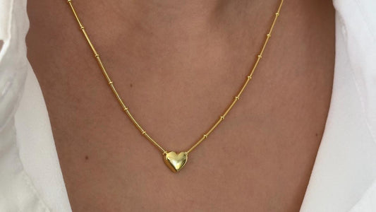 Heart Necklace 14k Gold, Mini Heart Chain, Love Pendant Necklace, Dainty Layering Necklace, 925 Sterling Silver Jewelry,  Handmade Women Jewelry, Heart Jewelry, Gift for her, Gift for Mom, Gift for Girlfriend, Gift for wife
