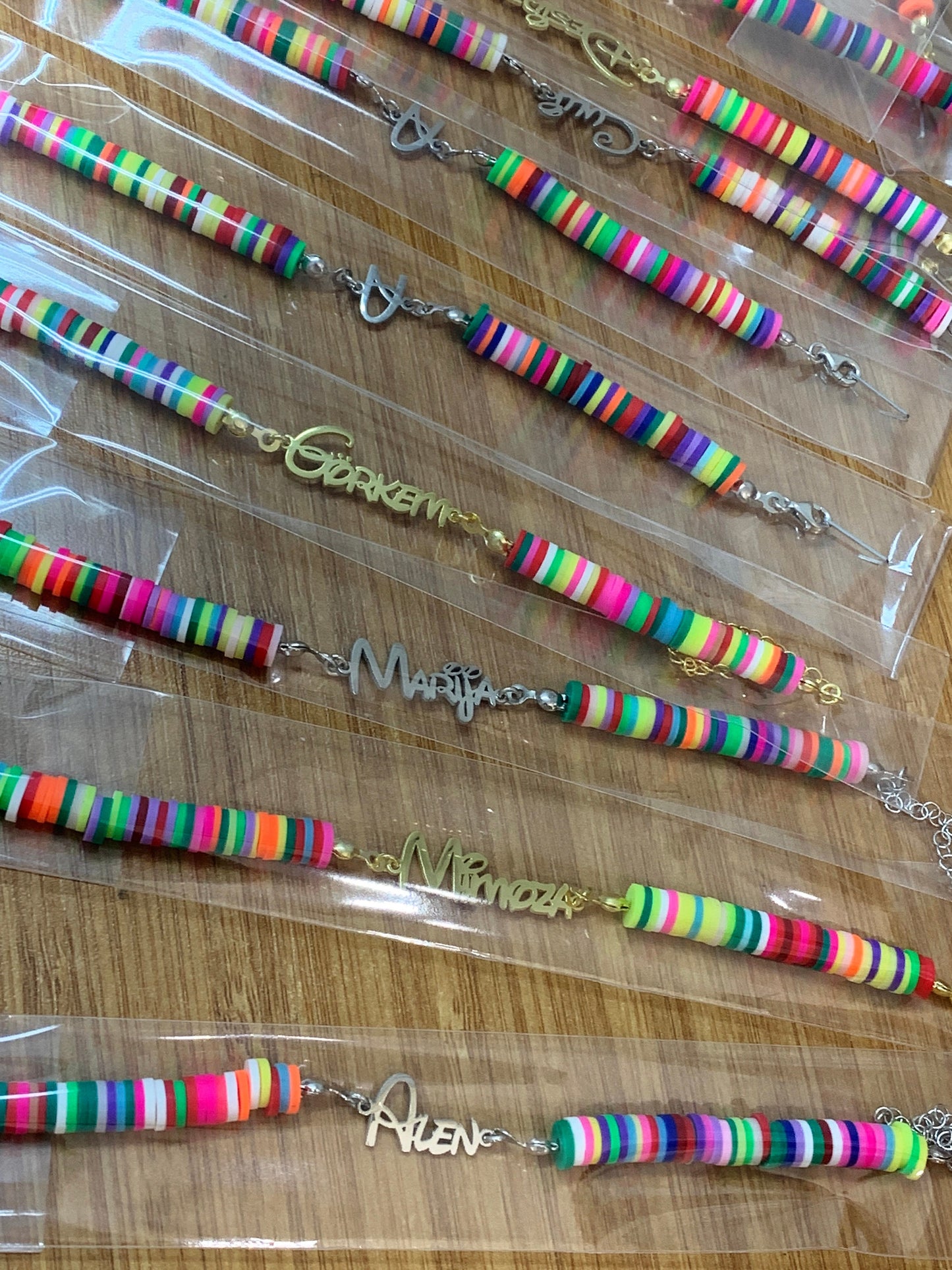 Little Girl Name Necklace, Kids Name Necklace, Rainbow Necklace, Fimo Necklace, Children Nameplate, Kids Jewelry Personalized gift for kids