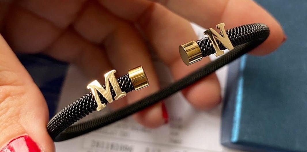 Initial Letter Cuff Bracelet Woman and Men, Personalized Couples Bracelet, Custom Name Bangle, Initial Jewelry, Personalized gift